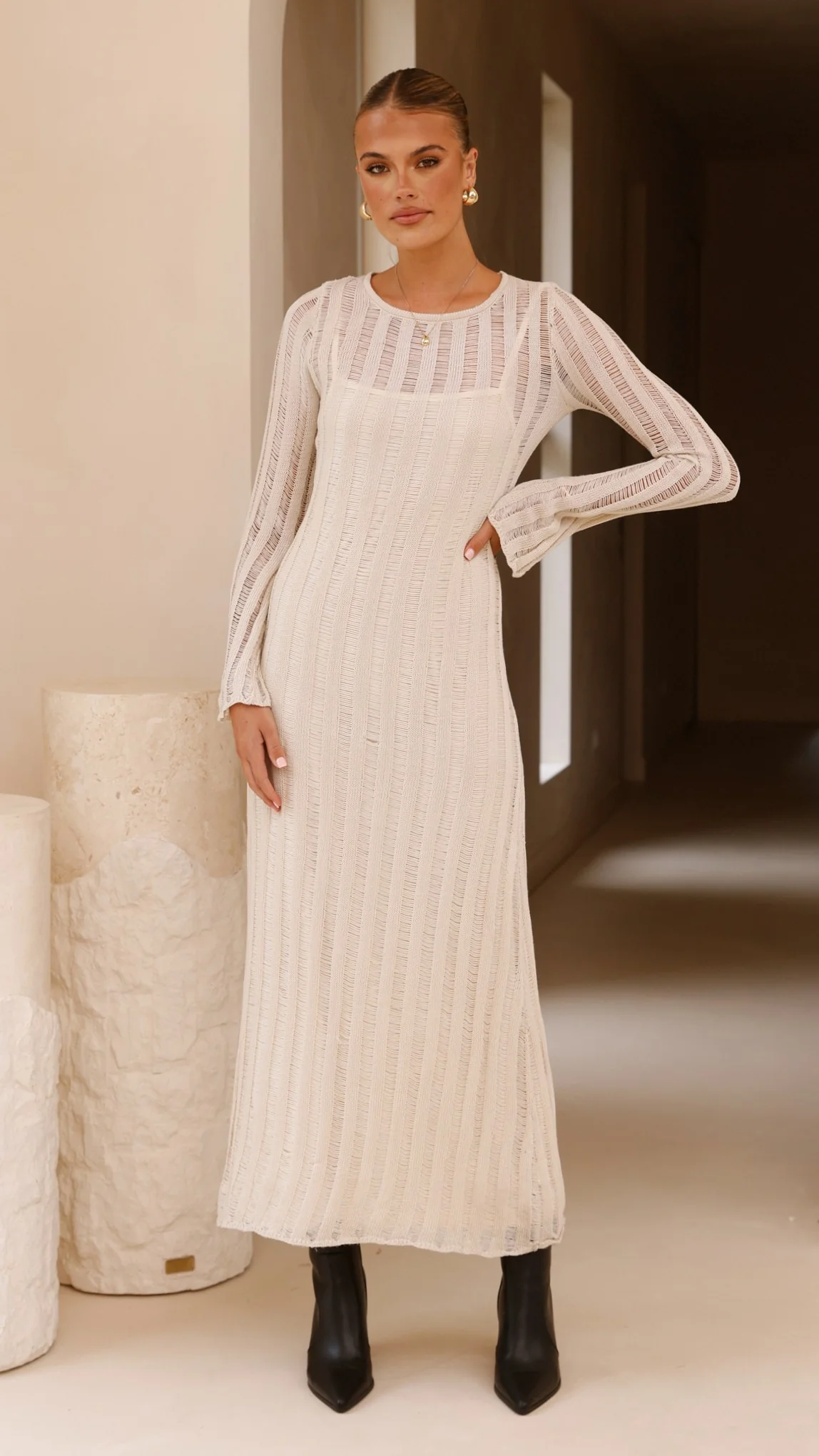 Allure Maxi Dress - Beige