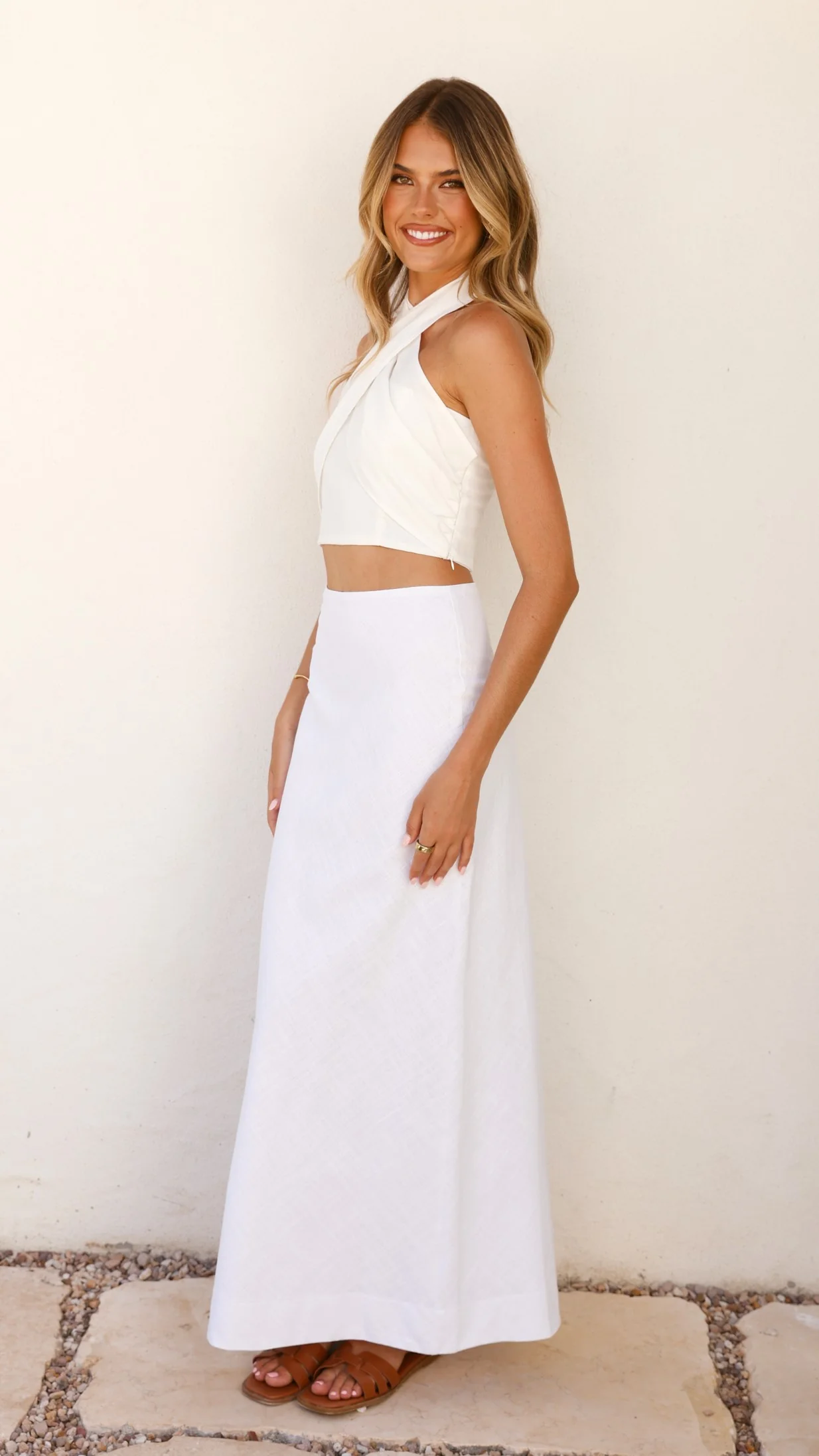 Jayme Midi Skirt - White