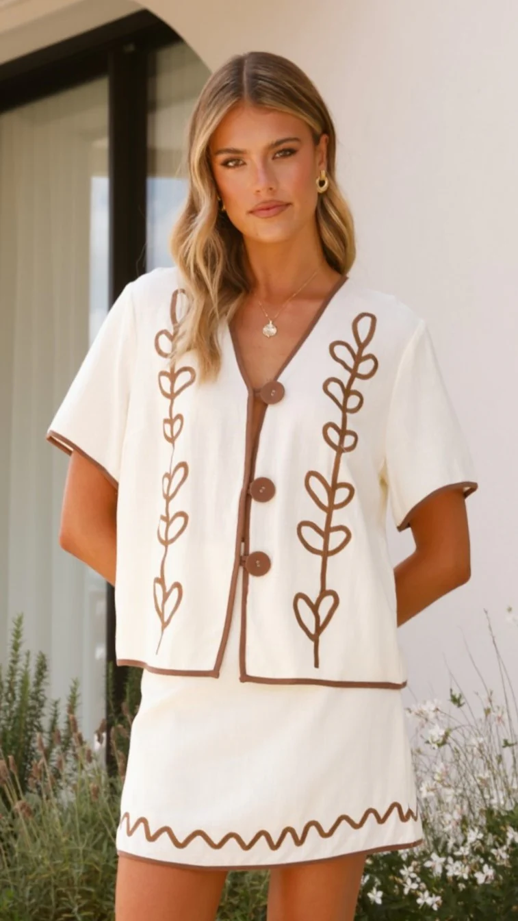 Easton Mini Skirt - Cream