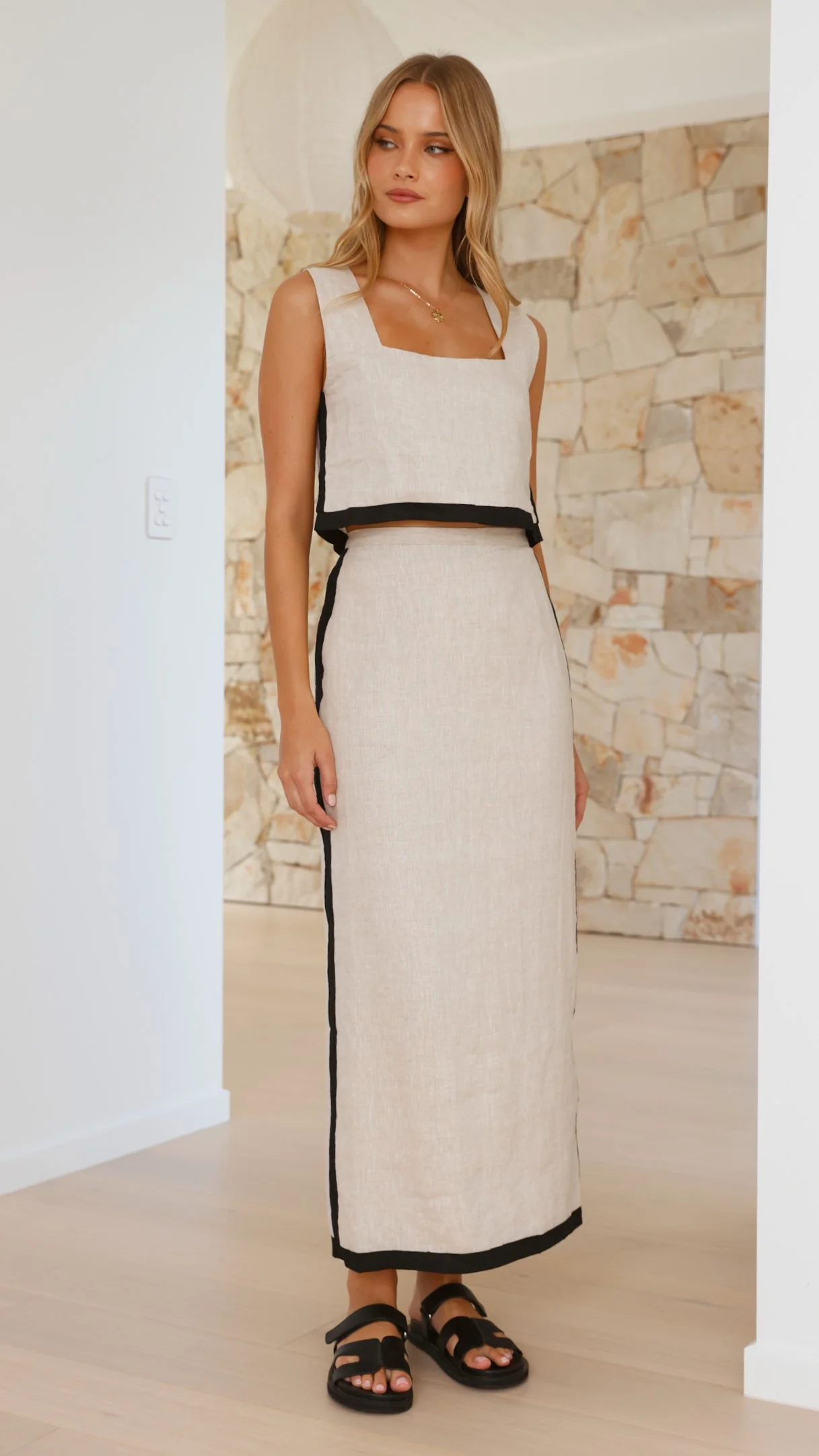 Arlette Maxi Skirt - Natural