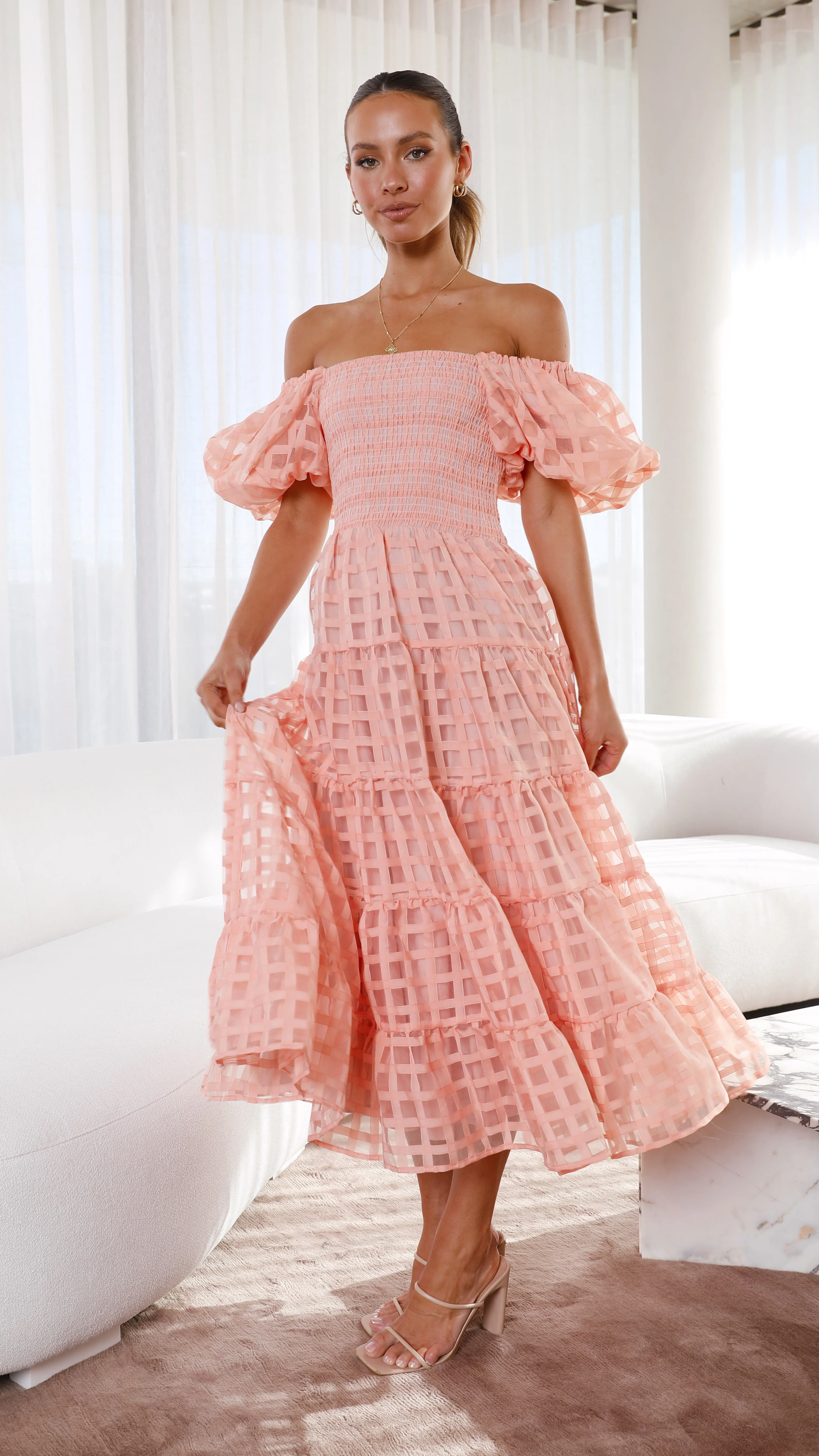 Deemi Maxi Dress - Peach