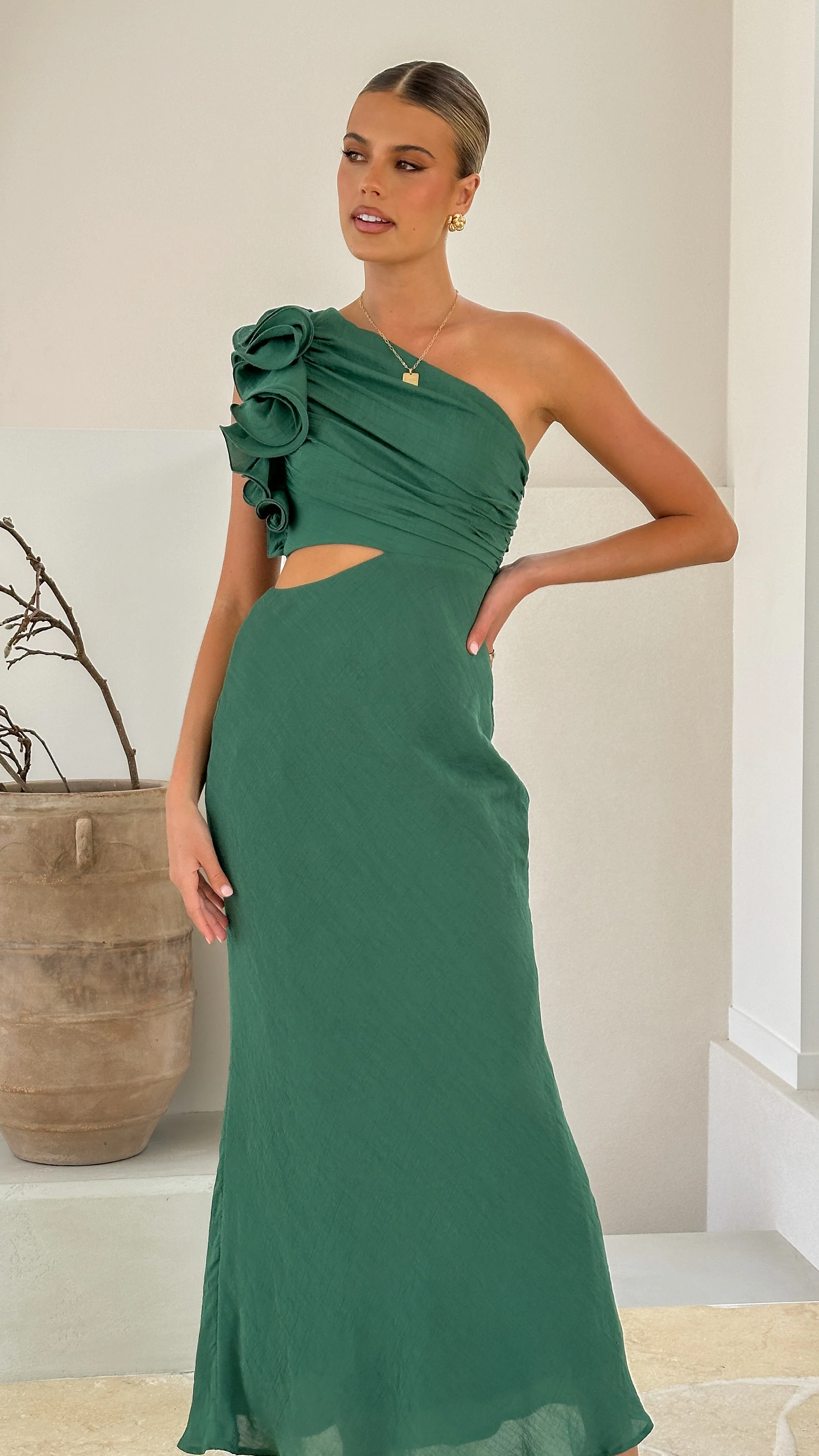 Amina Maxi Dress - Forest Green
