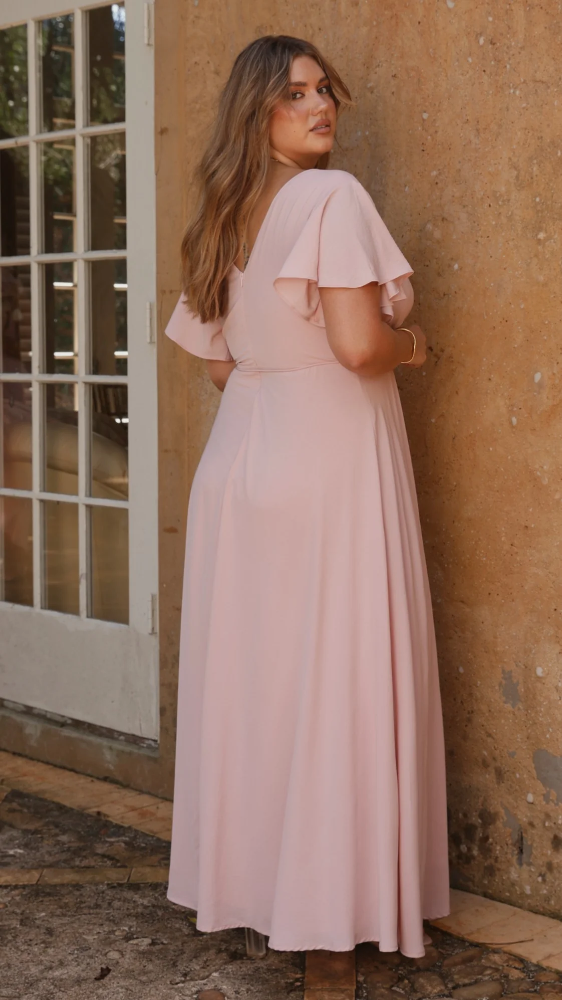Charlize Maxi Dress - Dusty Pink