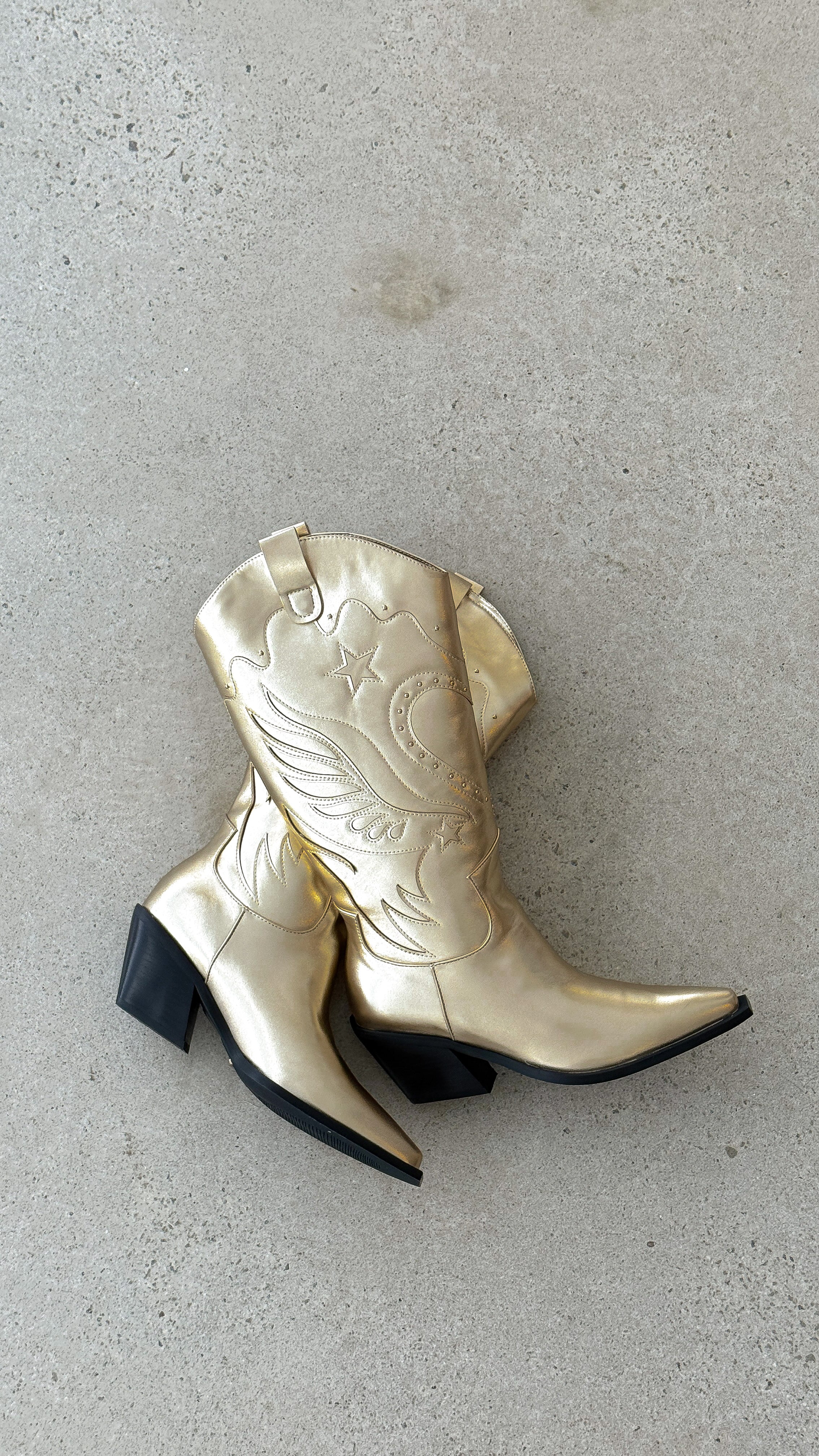 Everlyn Boots - Gold Metallic