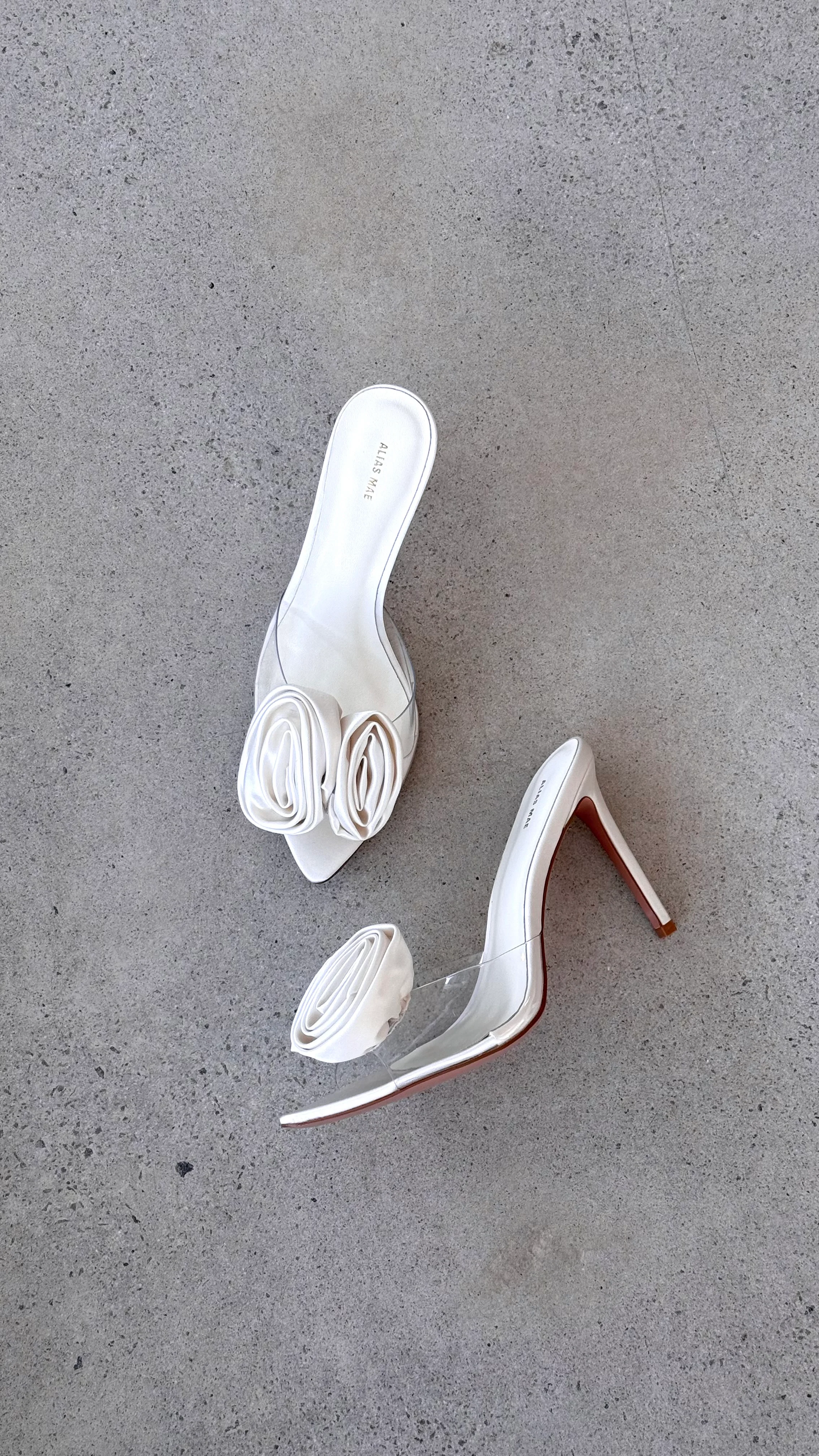 Casey Heel - Ivory Satin