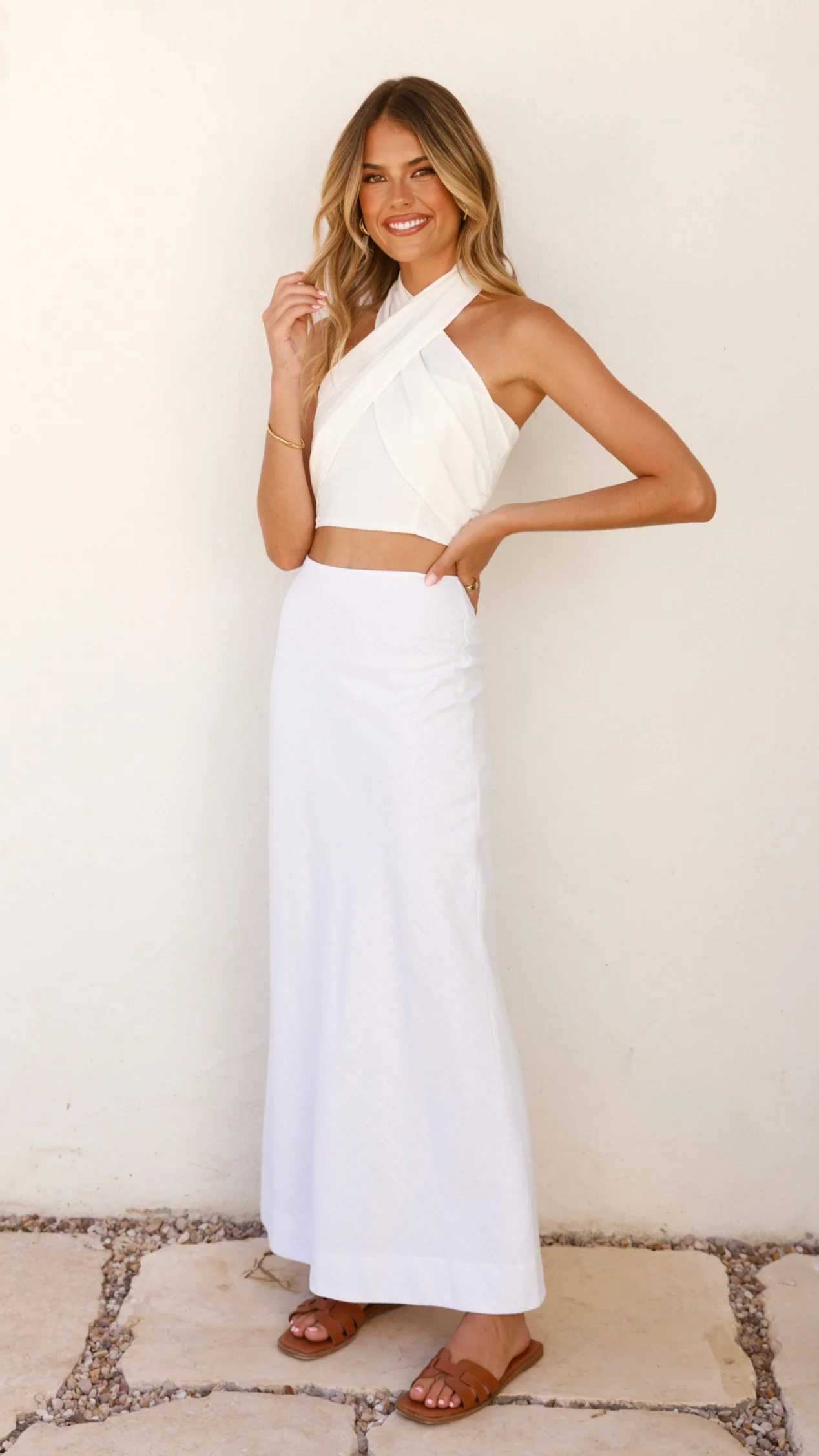 Jayme Midi Skirt - White