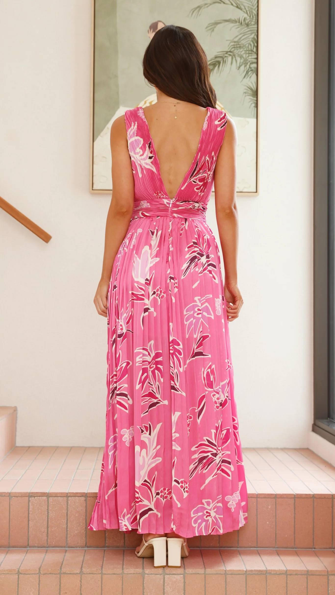 Anita Maxi Dress - Pink Floral