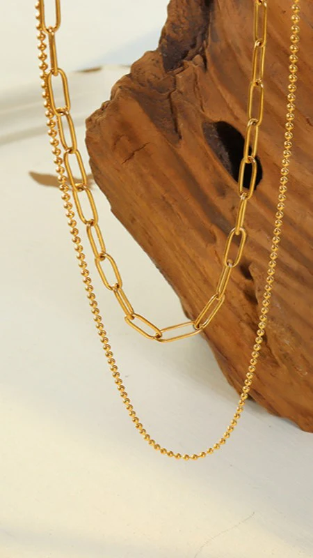 Dani Chain Necklace Set - Gold