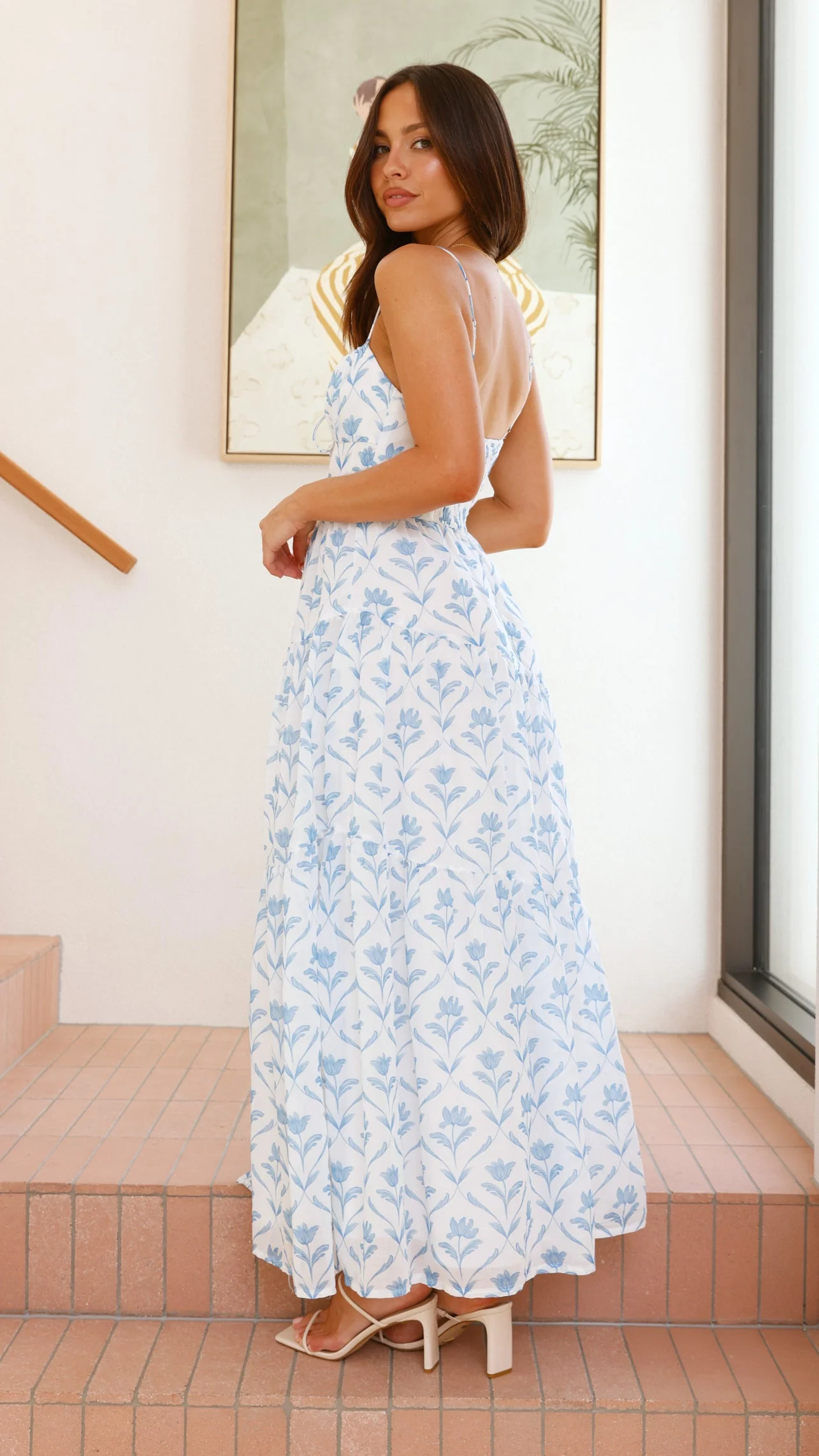 Cove Maxi Dress - Blue Floral