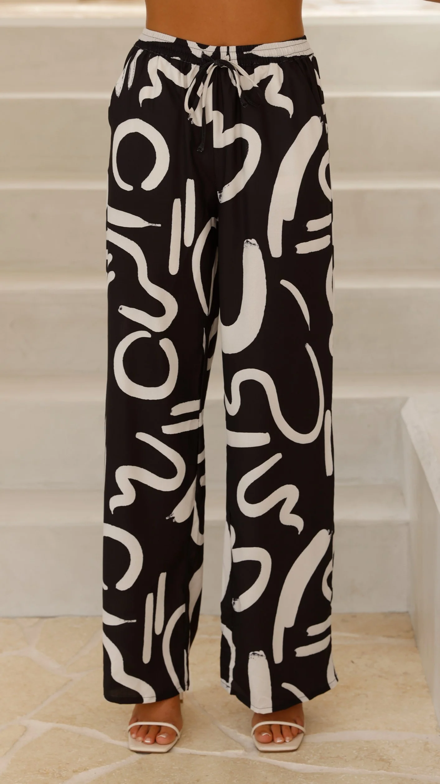 Caterina Pants - Black/Sand York