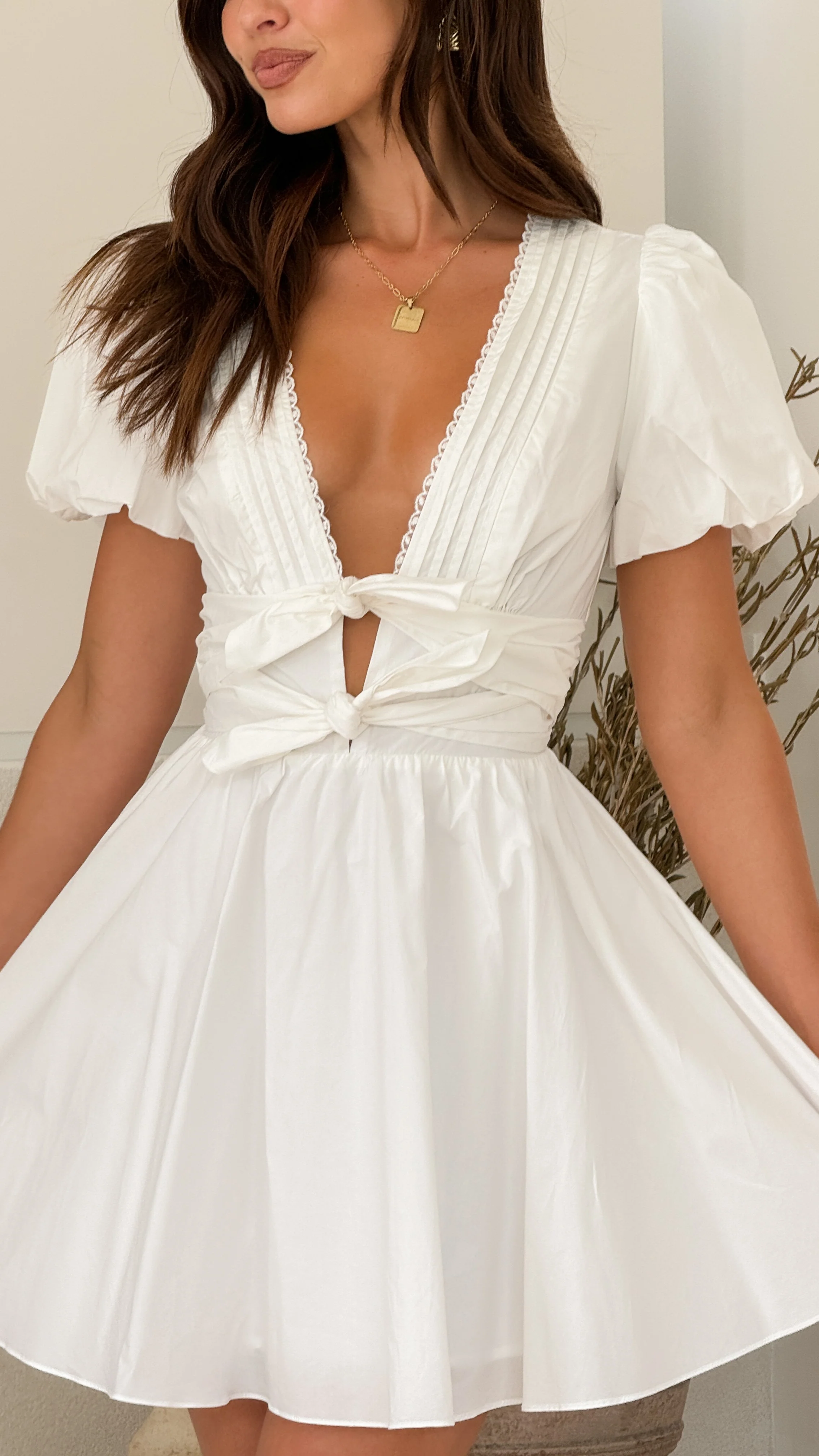 Kaloni Mini Dress - White