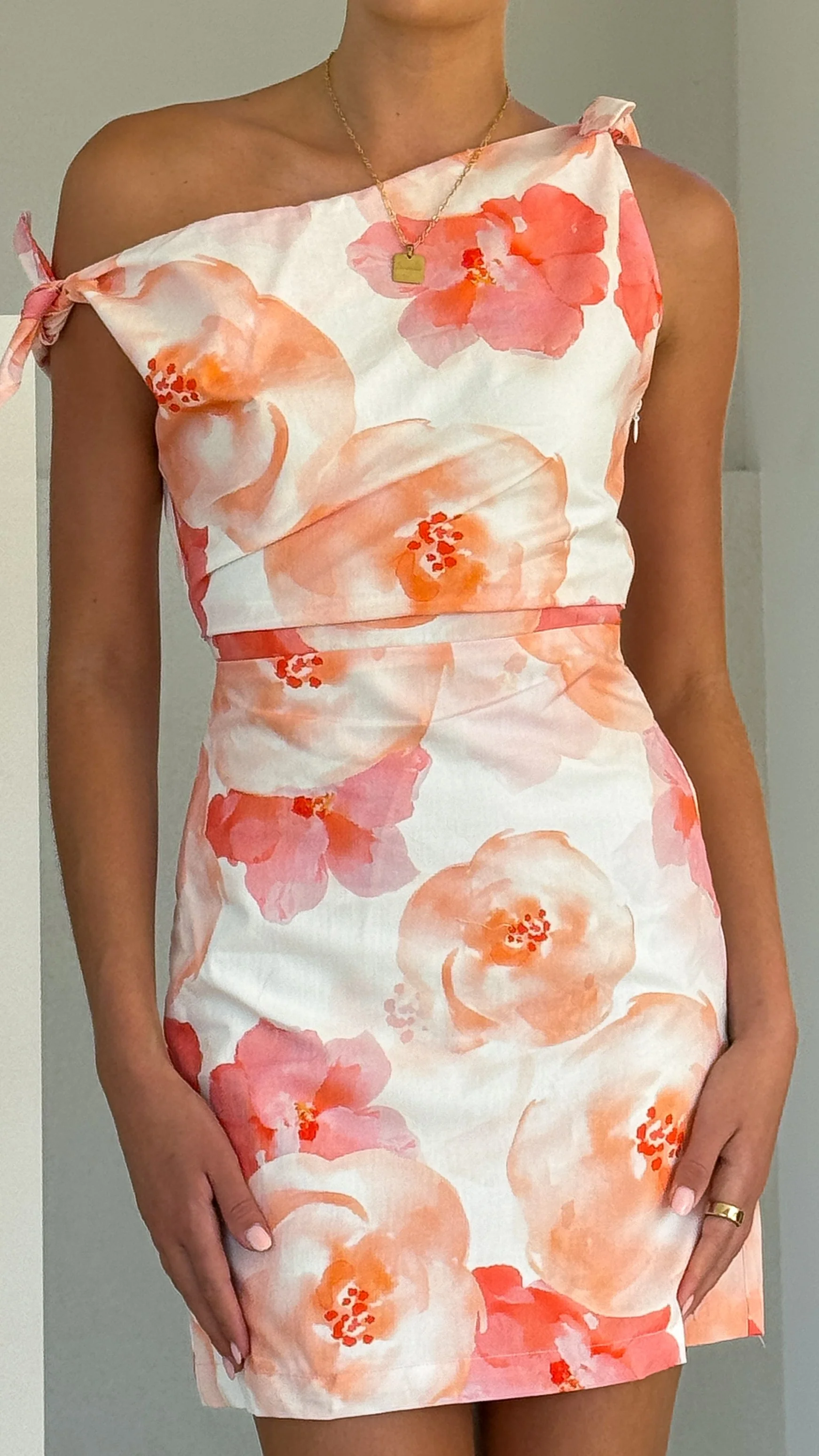 Ebbe Mini Dress - Pink/ White Floral