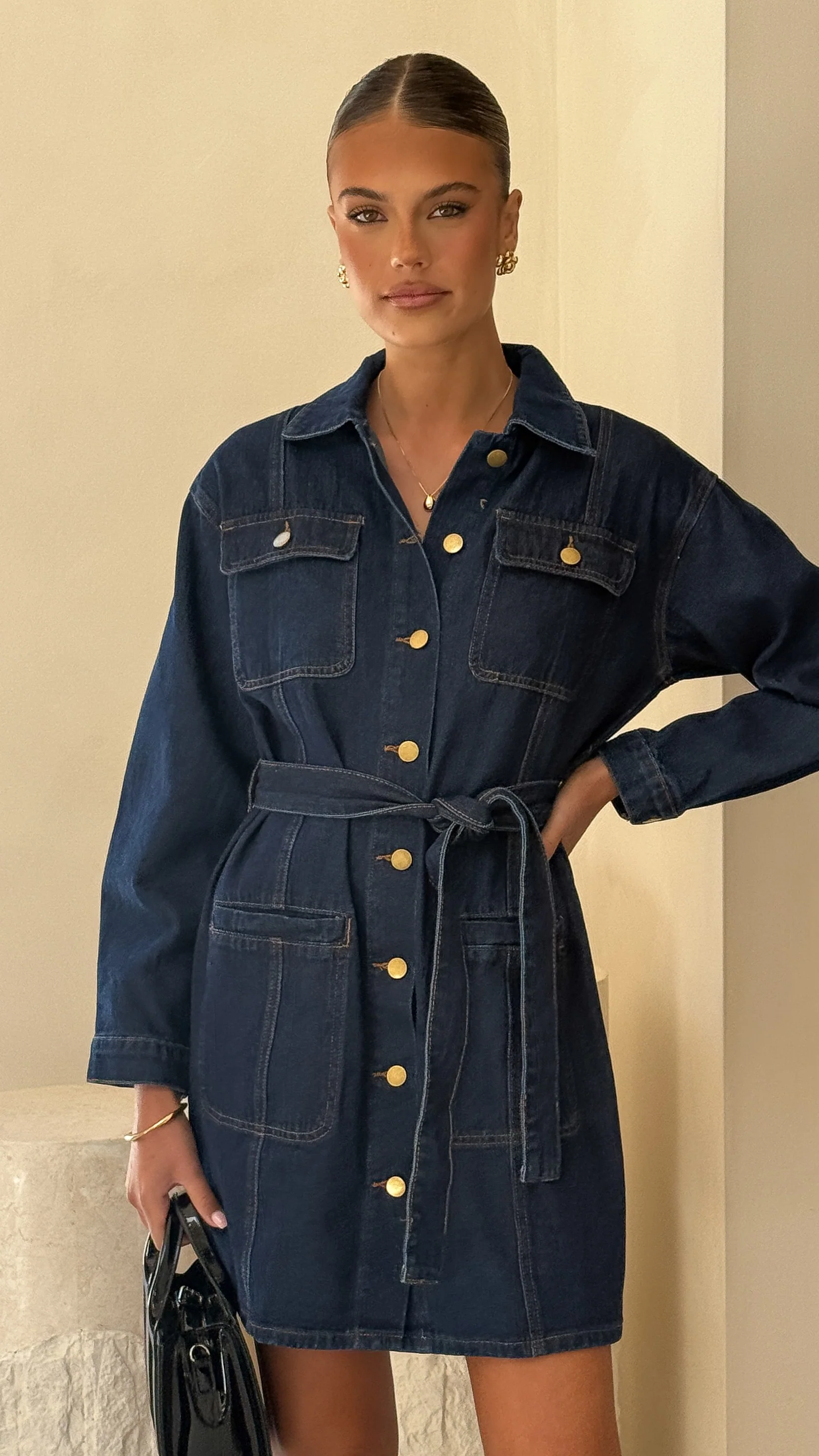 Kailas Mini Dress - Indigo Denim