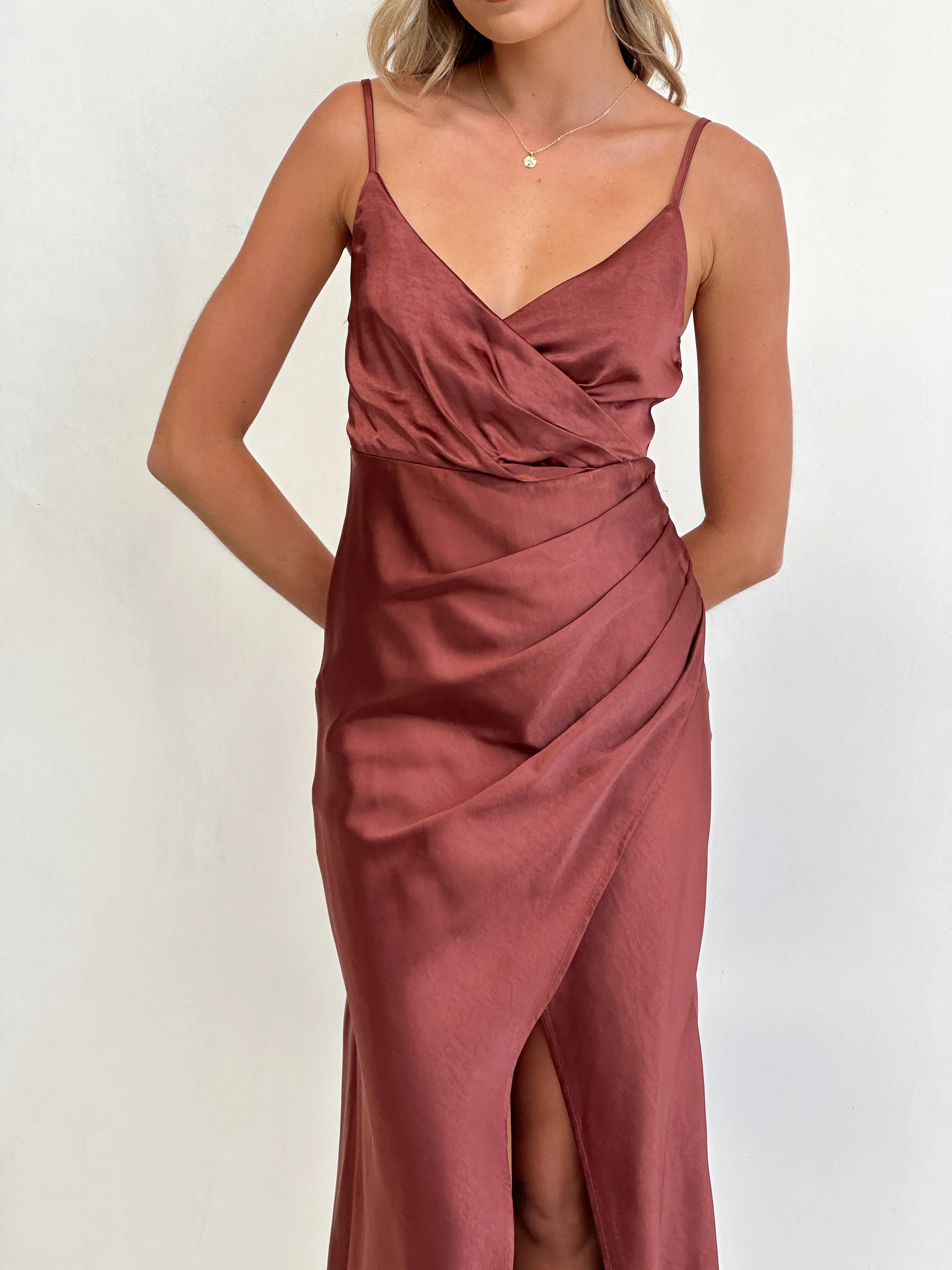 Elsa Midi Dress - Rust