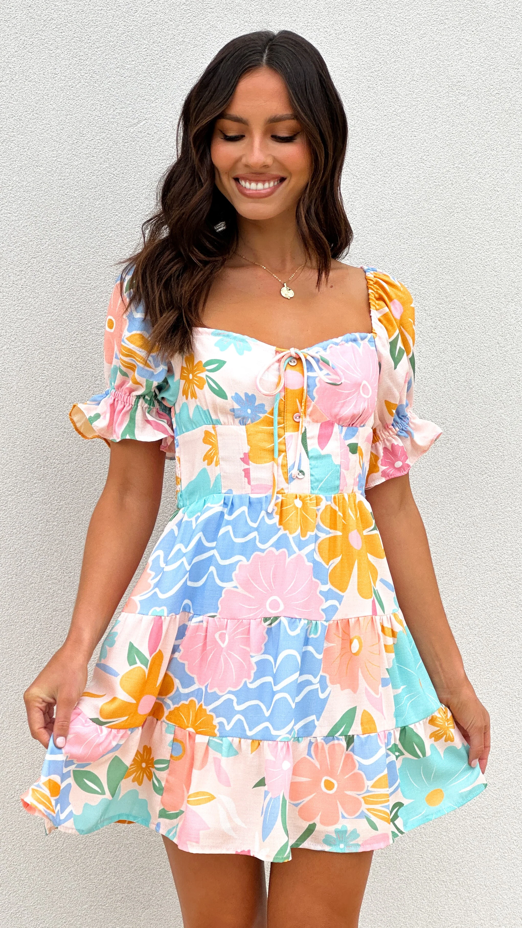 Kaley Mini Dress - Blush Petal