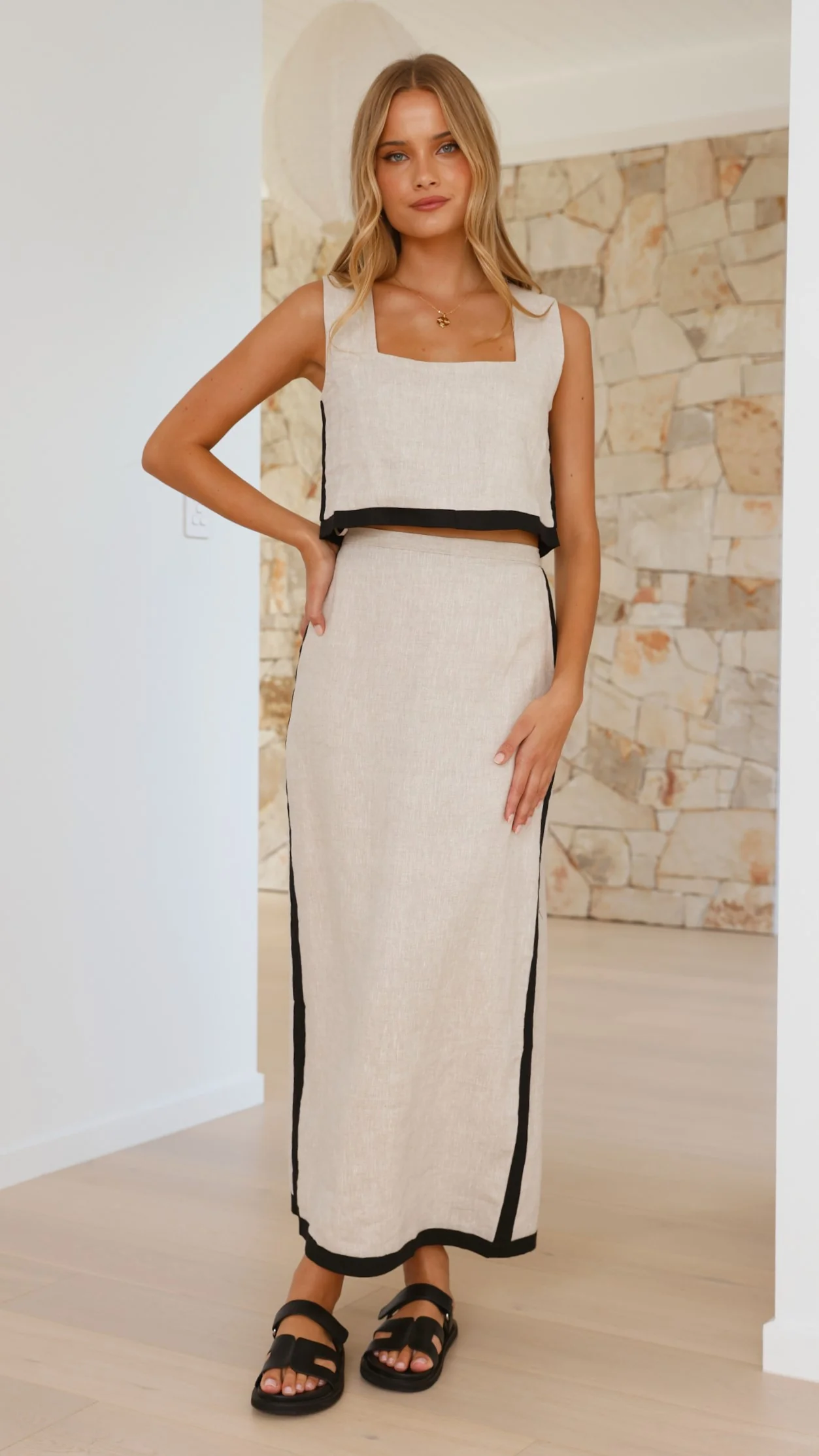 Arlette Maxi Skirt - Natural