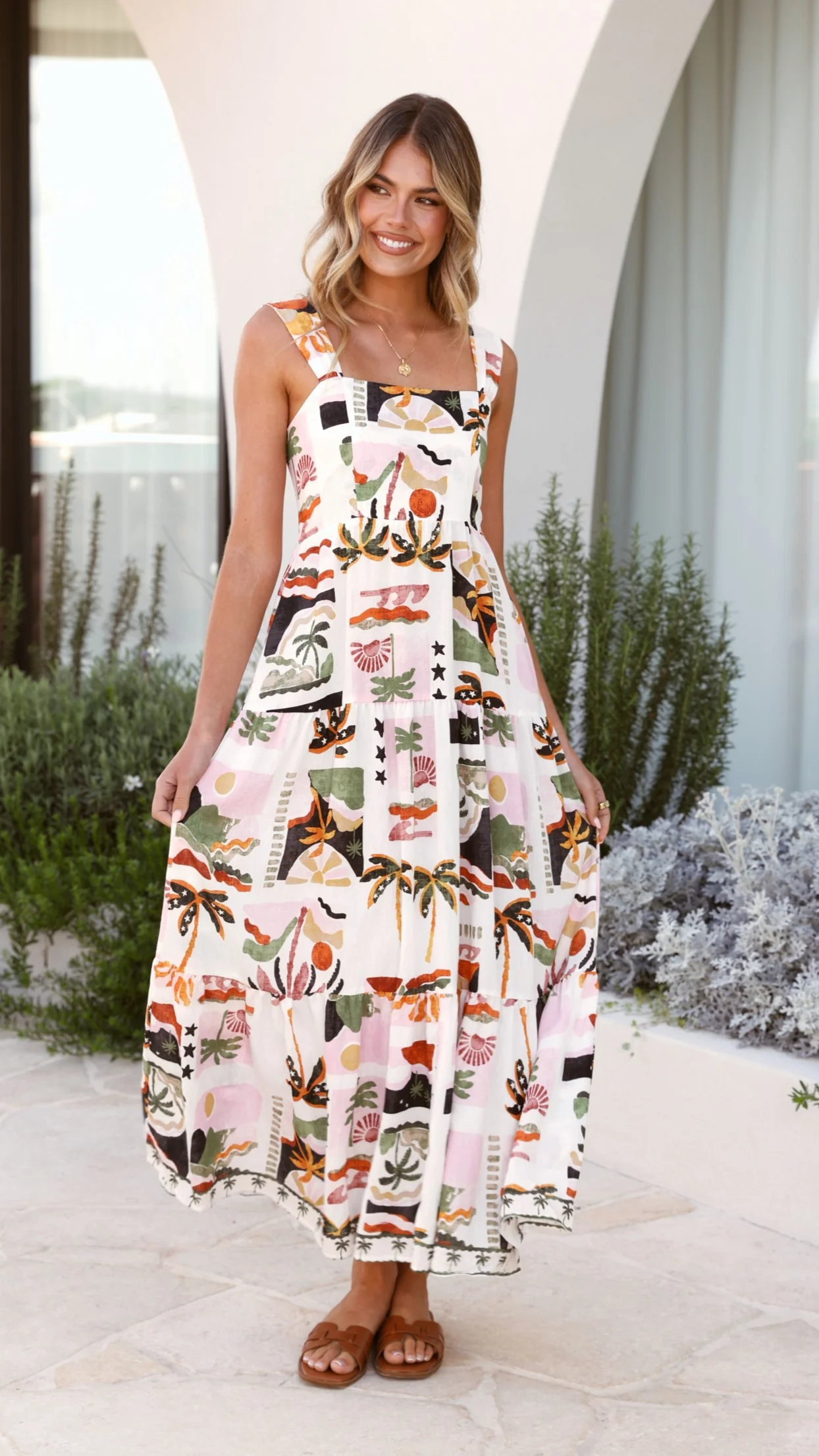 Laylah Maxi Dress - Desert Palms