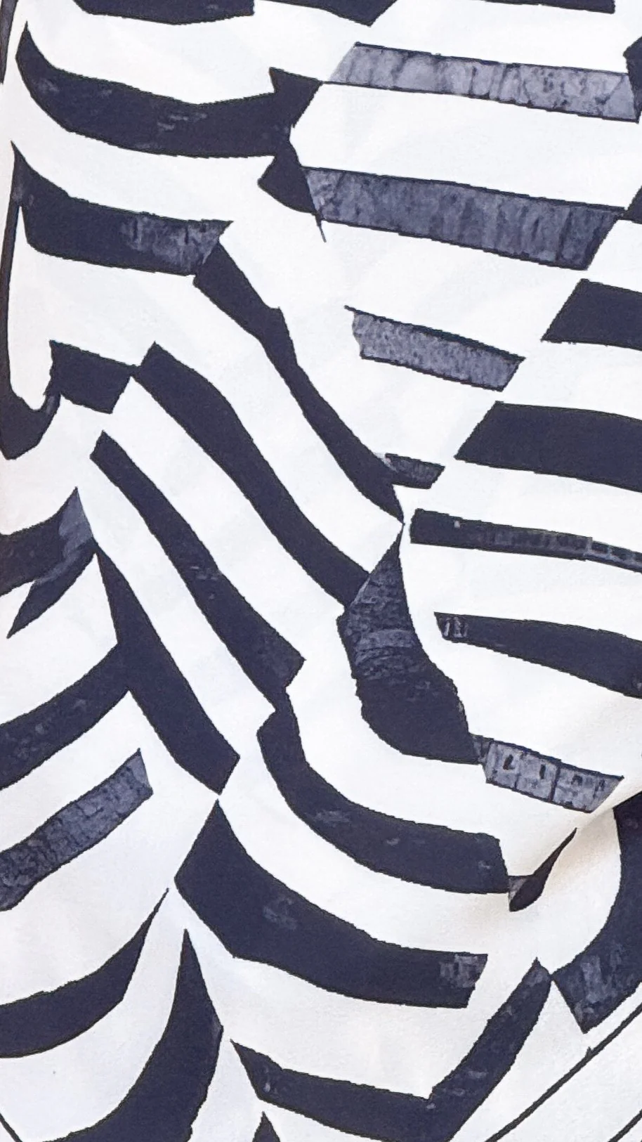 Eisley Scarf Top - Black / Beige Geo Print