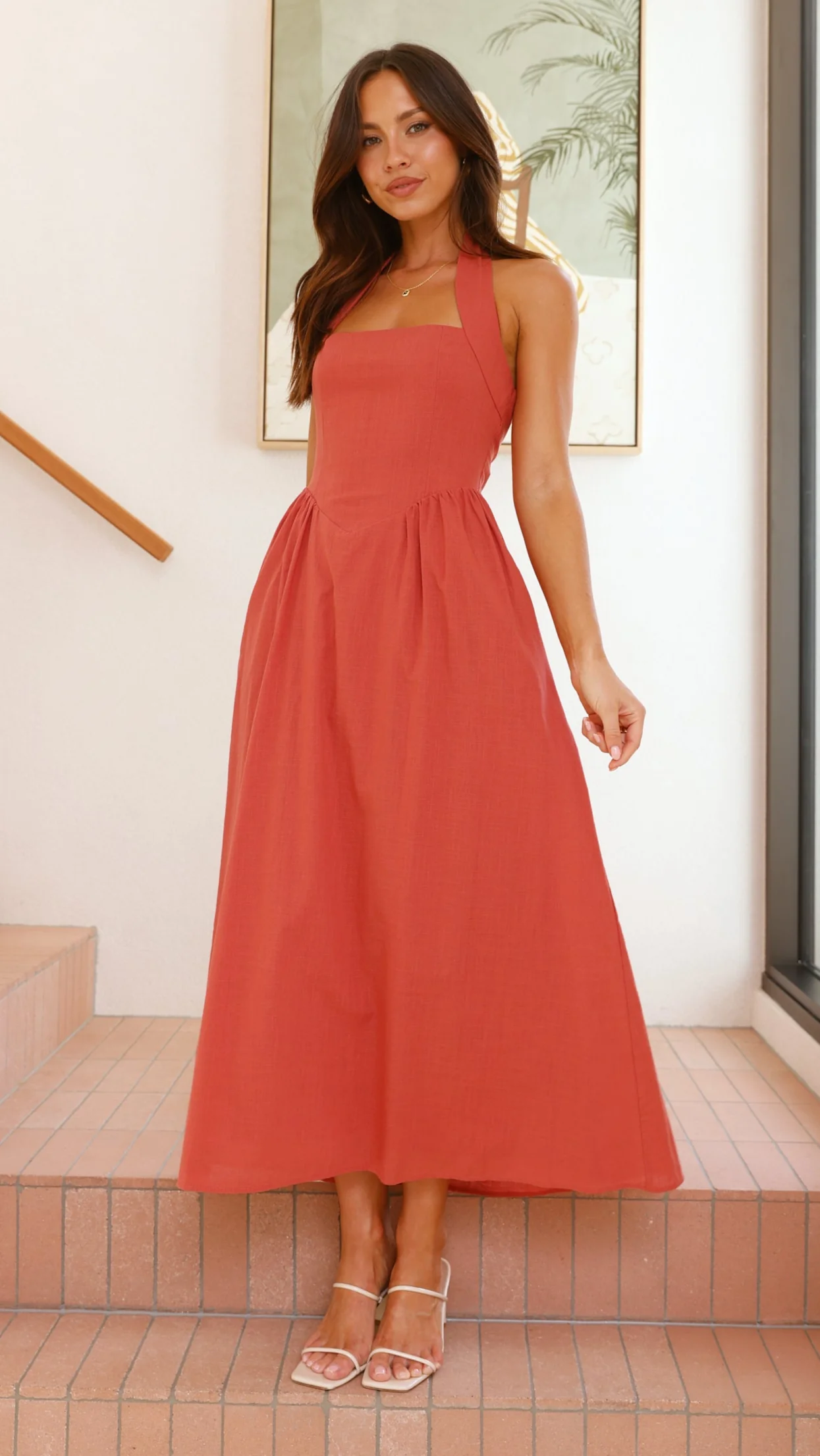 Caden Maxi Dress - Rust