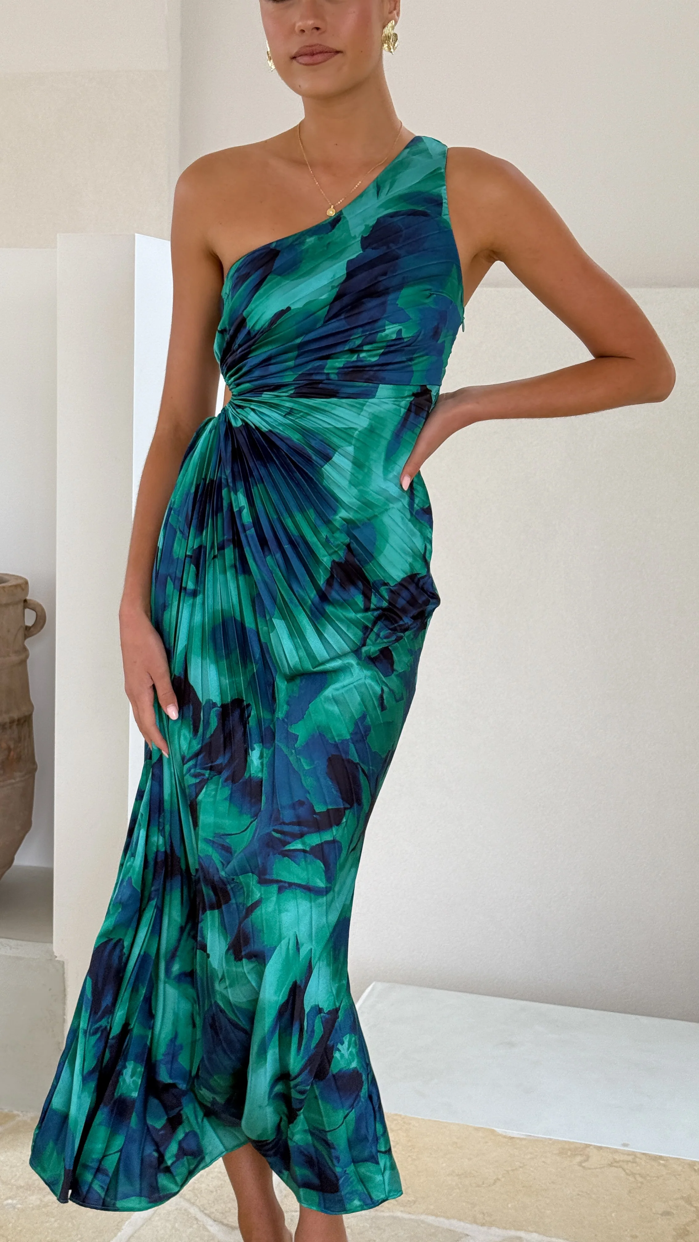 Laken Maxi Dress - Green Print