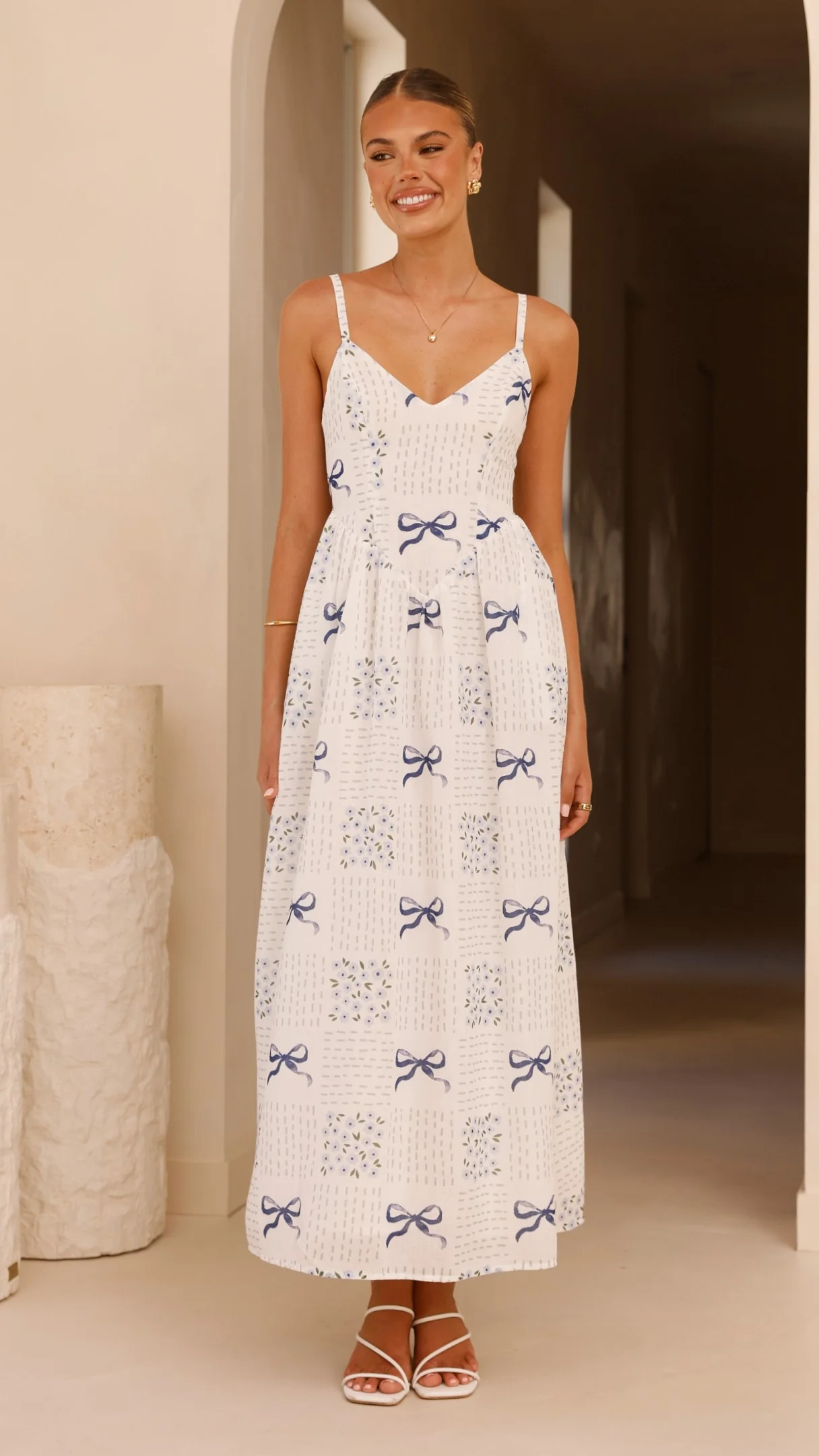 Georgina Maxi Dress - Sweet Bow Blue