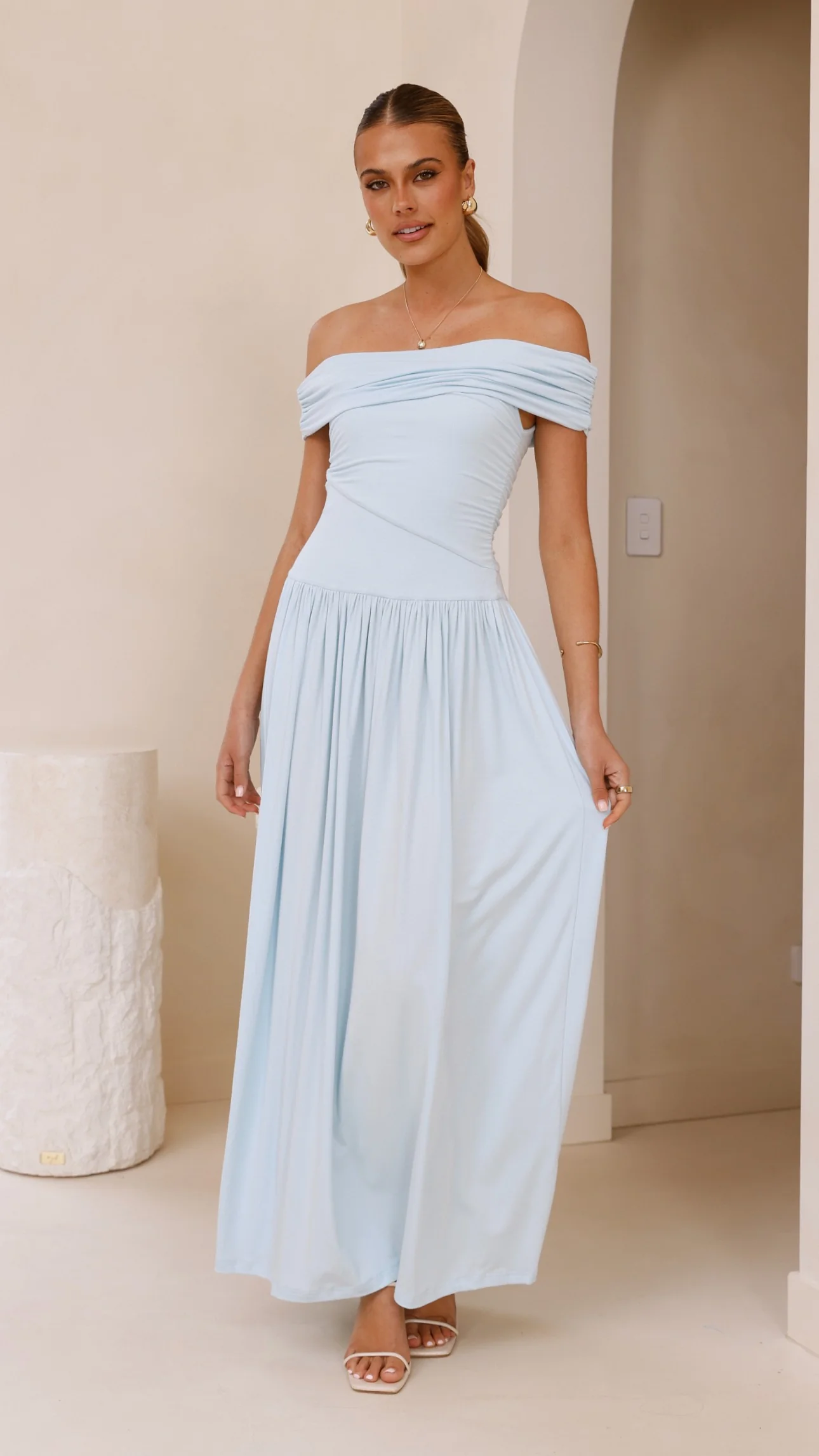 Manalla Maxi Dress - Sky Blue