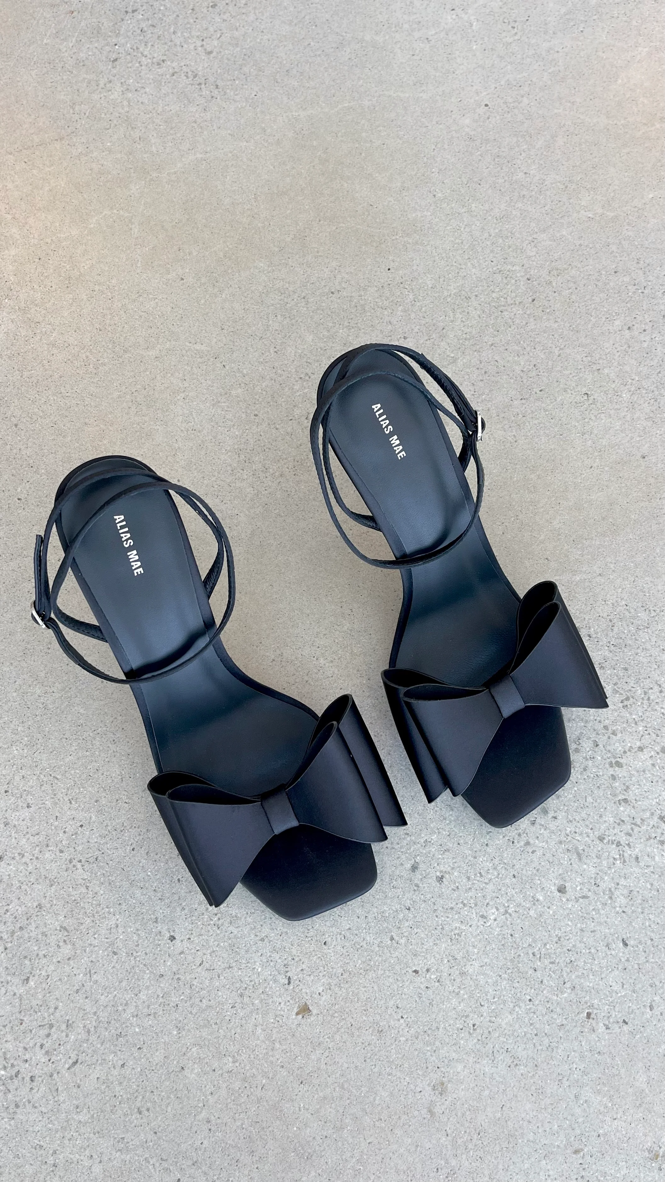 Gabby Heel - Black Satin