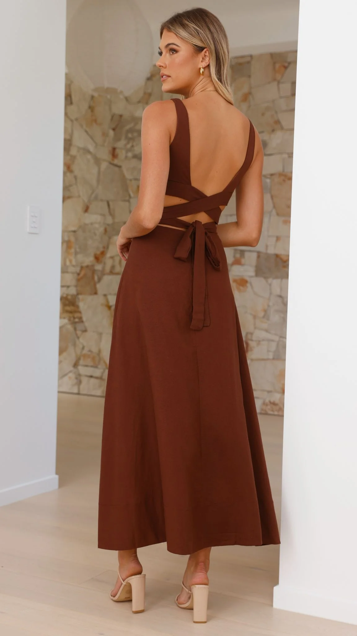 Kimberley Maxi Dress - Chocolate