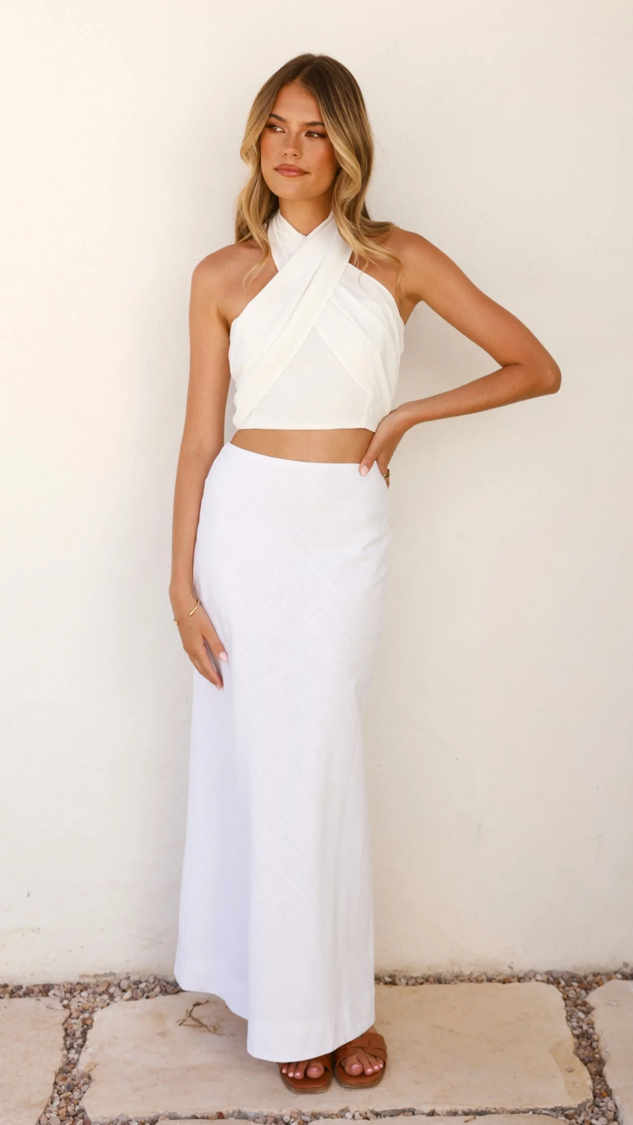 Jayme Midi Skirt - White