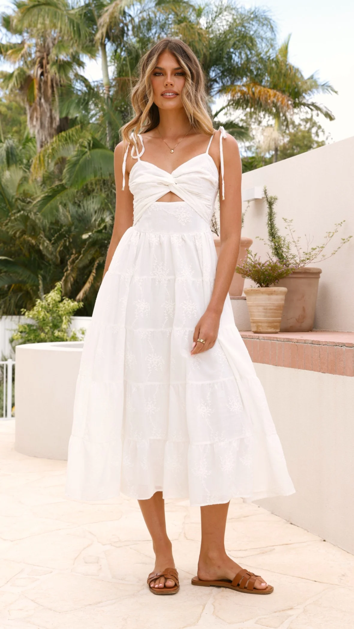 Ginnie Midi Dress - White