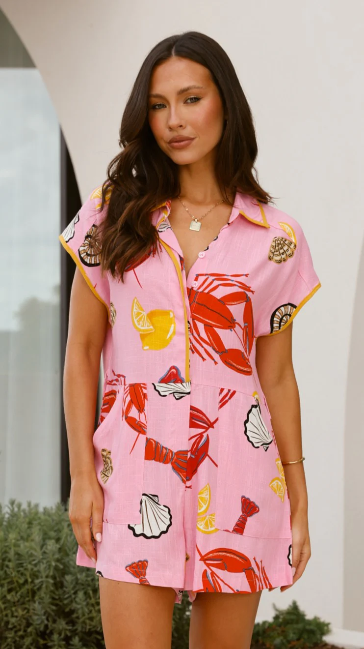 Eilis Playsuit - Shell Lover Print