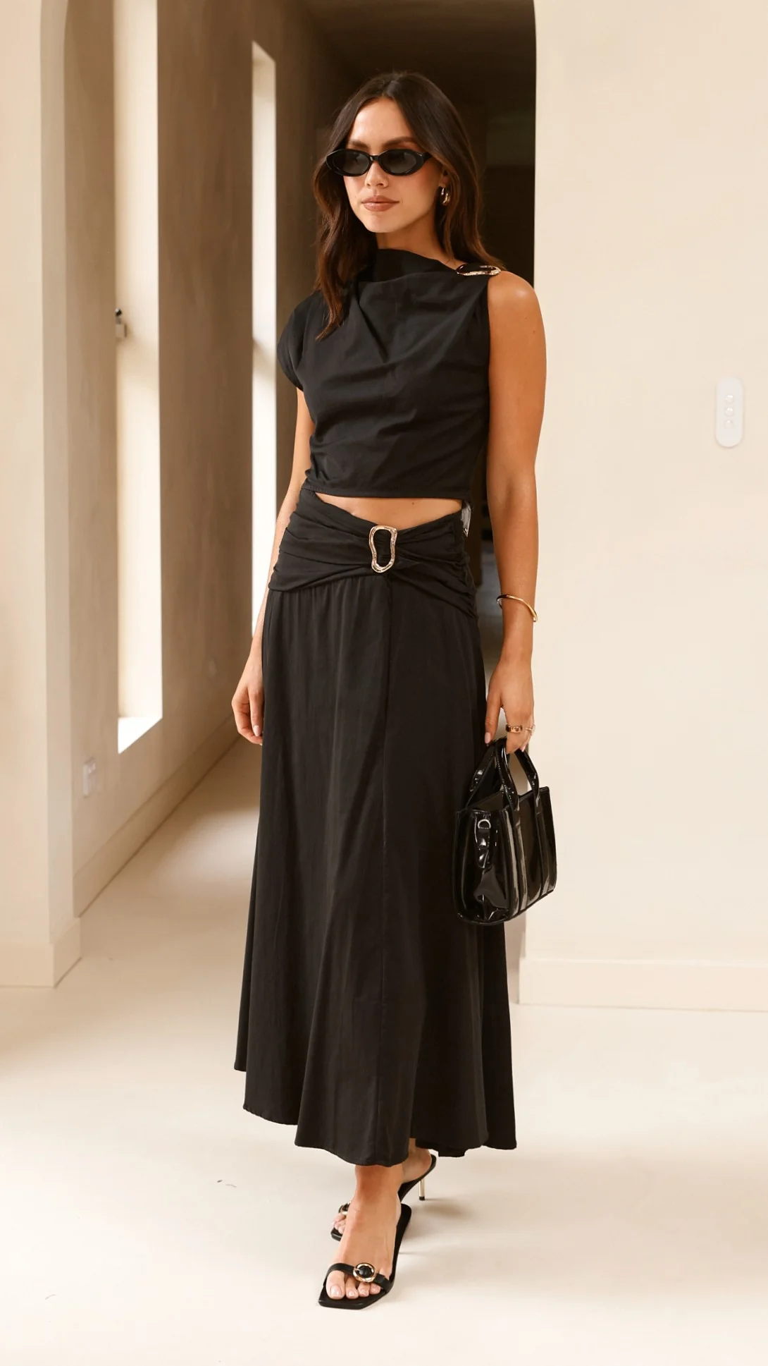 Delphine Maxi Skirt - Black