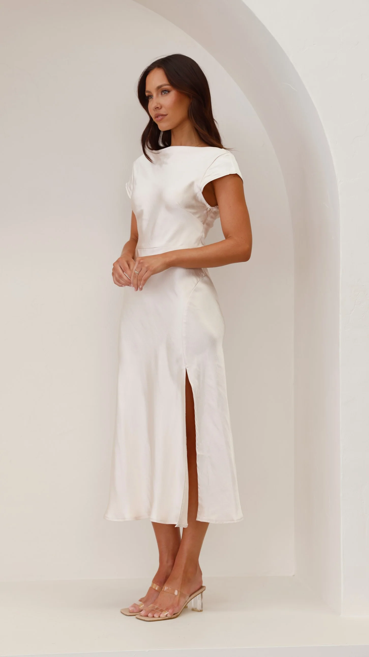 Ivana Midi Dress - Champagne