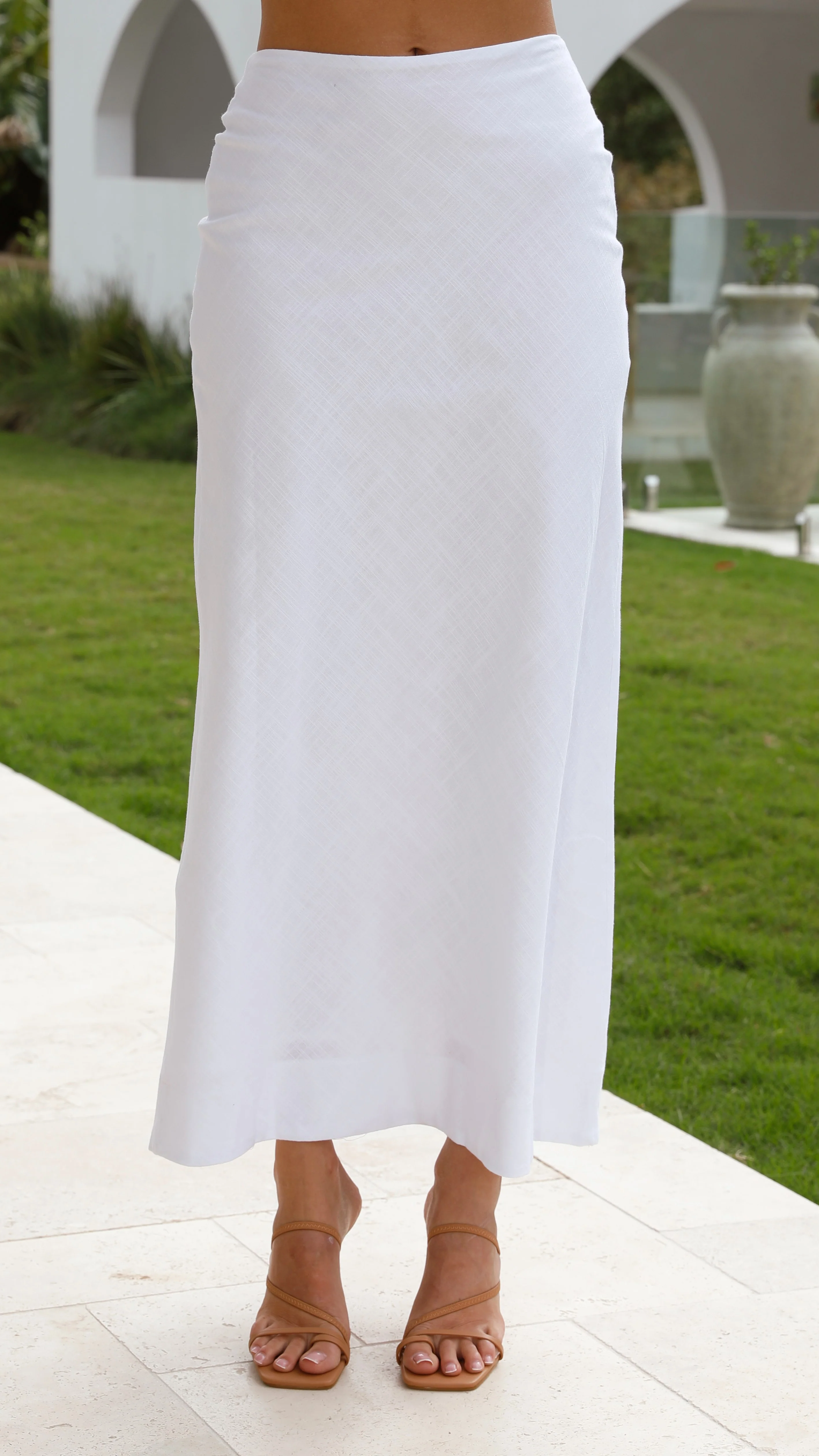 Jayme Midi Skirt - White