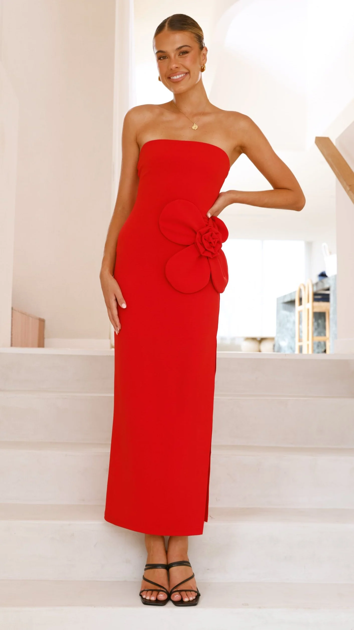 Athena Maxi Dress - Red