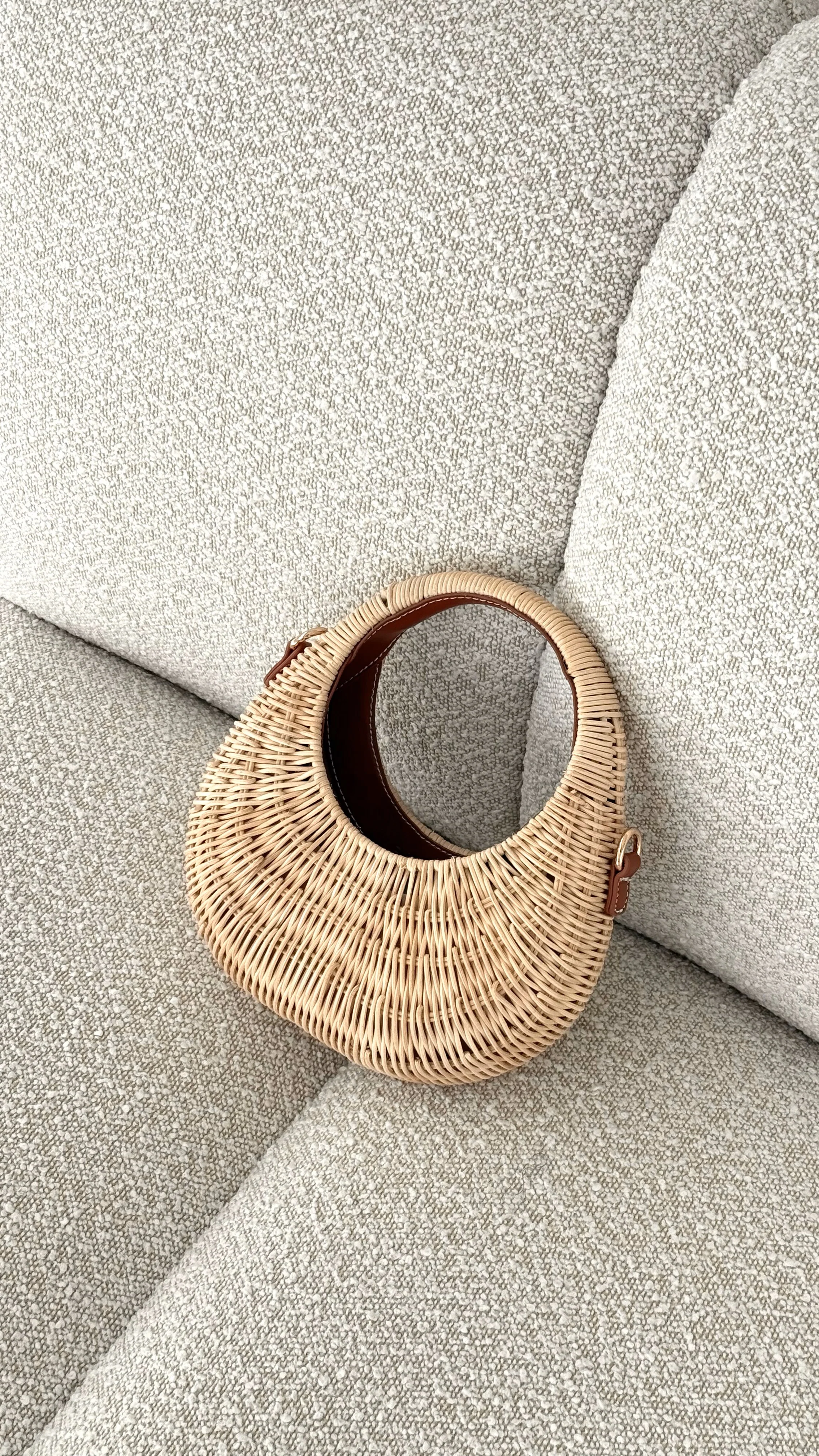 Gianna Handle Bag - Natural Rattan