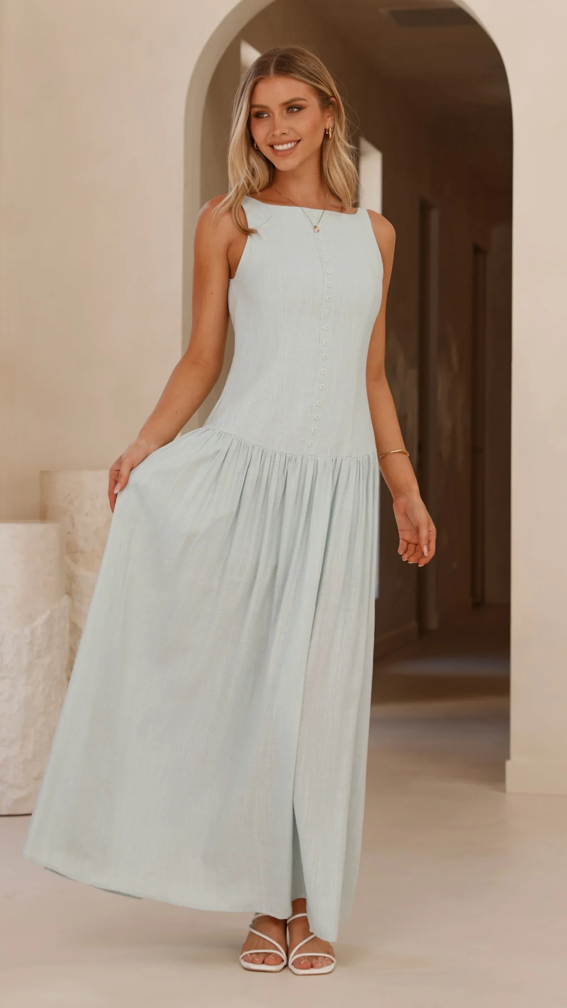 Kora Maxi Dress - Blue