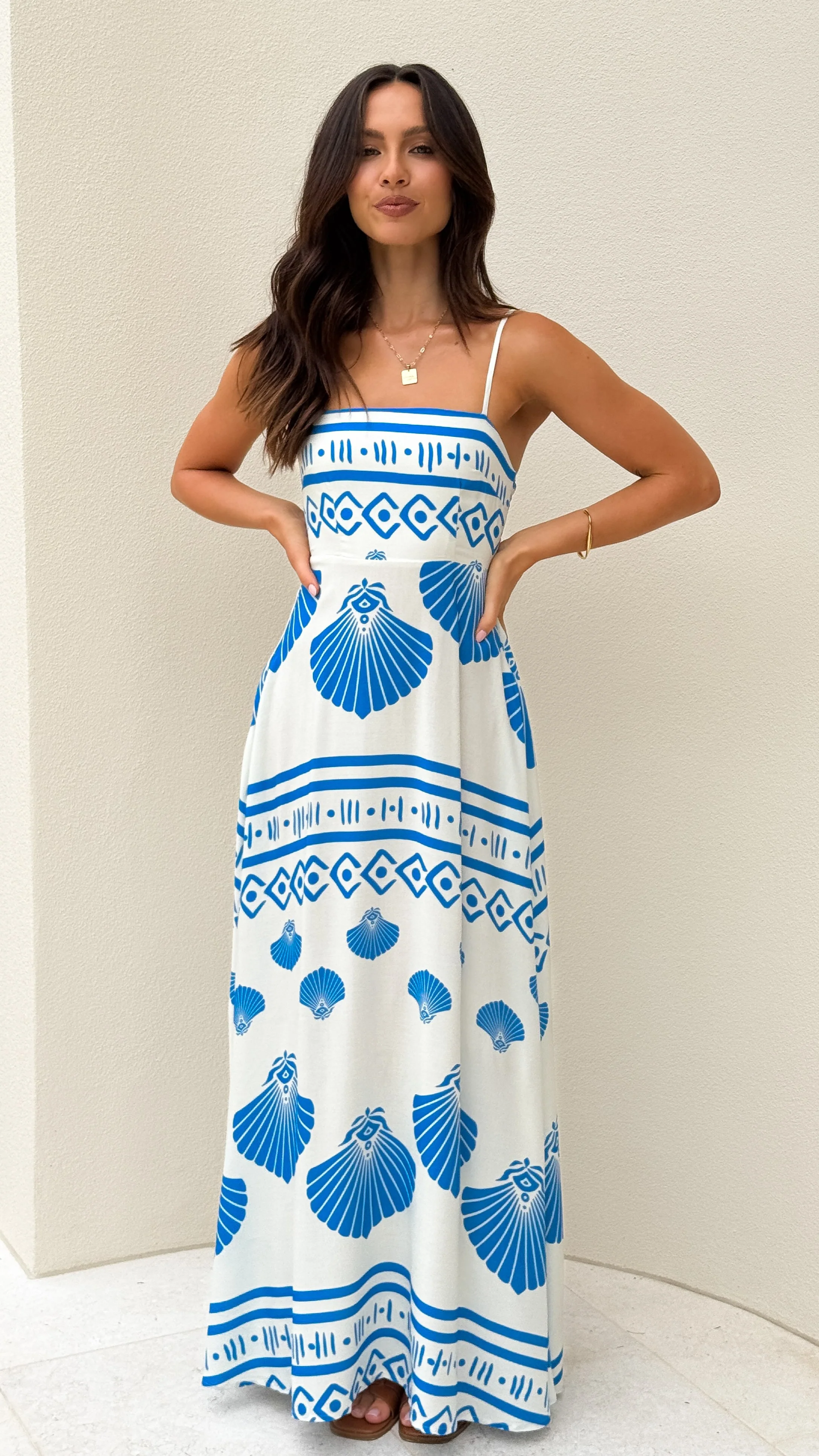 Jaylene Maxi Dress - Sea Shell