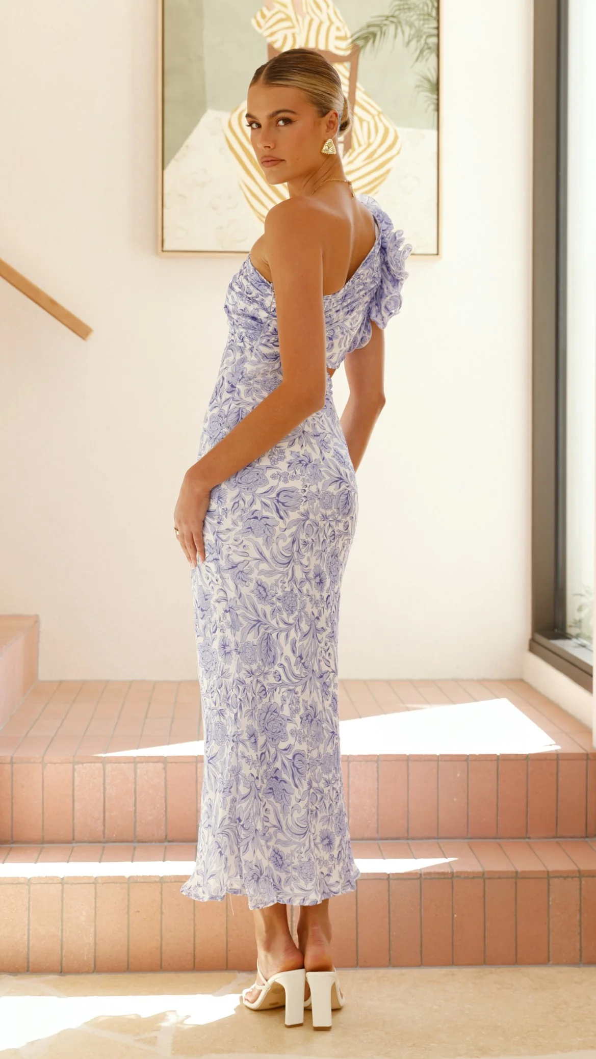 Amina Maxi Dress - Blue Floral