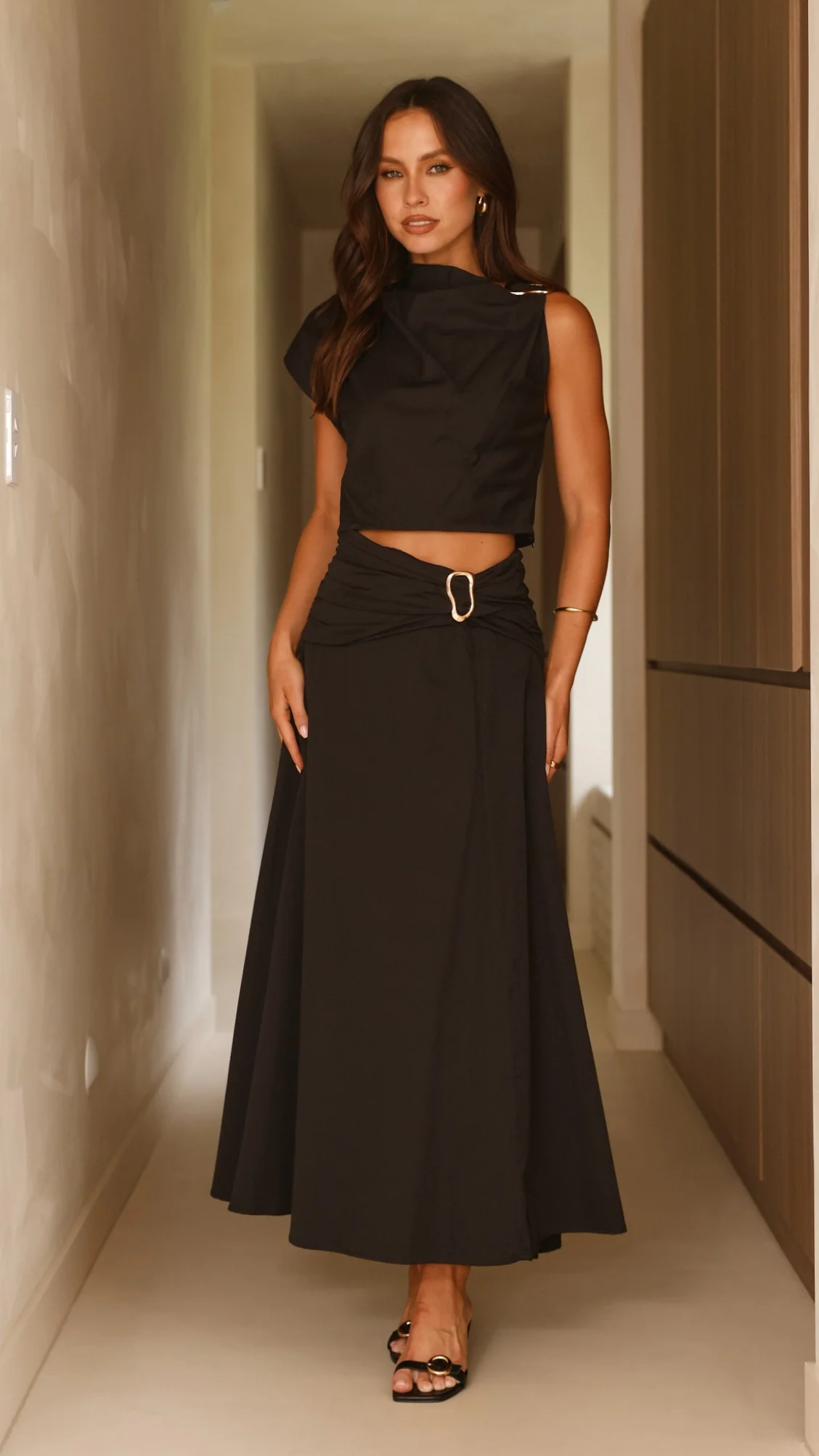 Delphine Maxi Skirt - Black