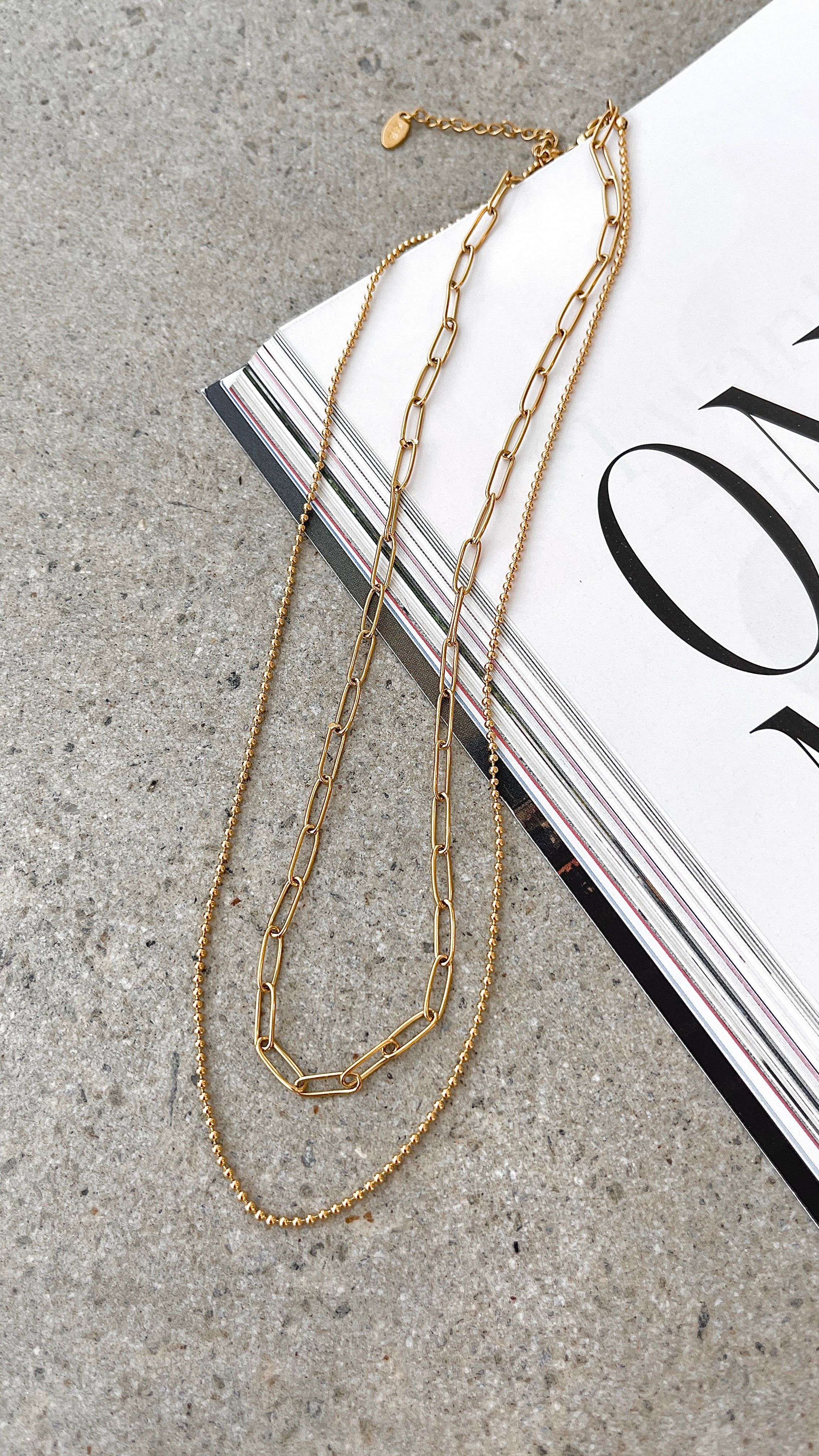 Dani Chain Necklace Set - Gold
