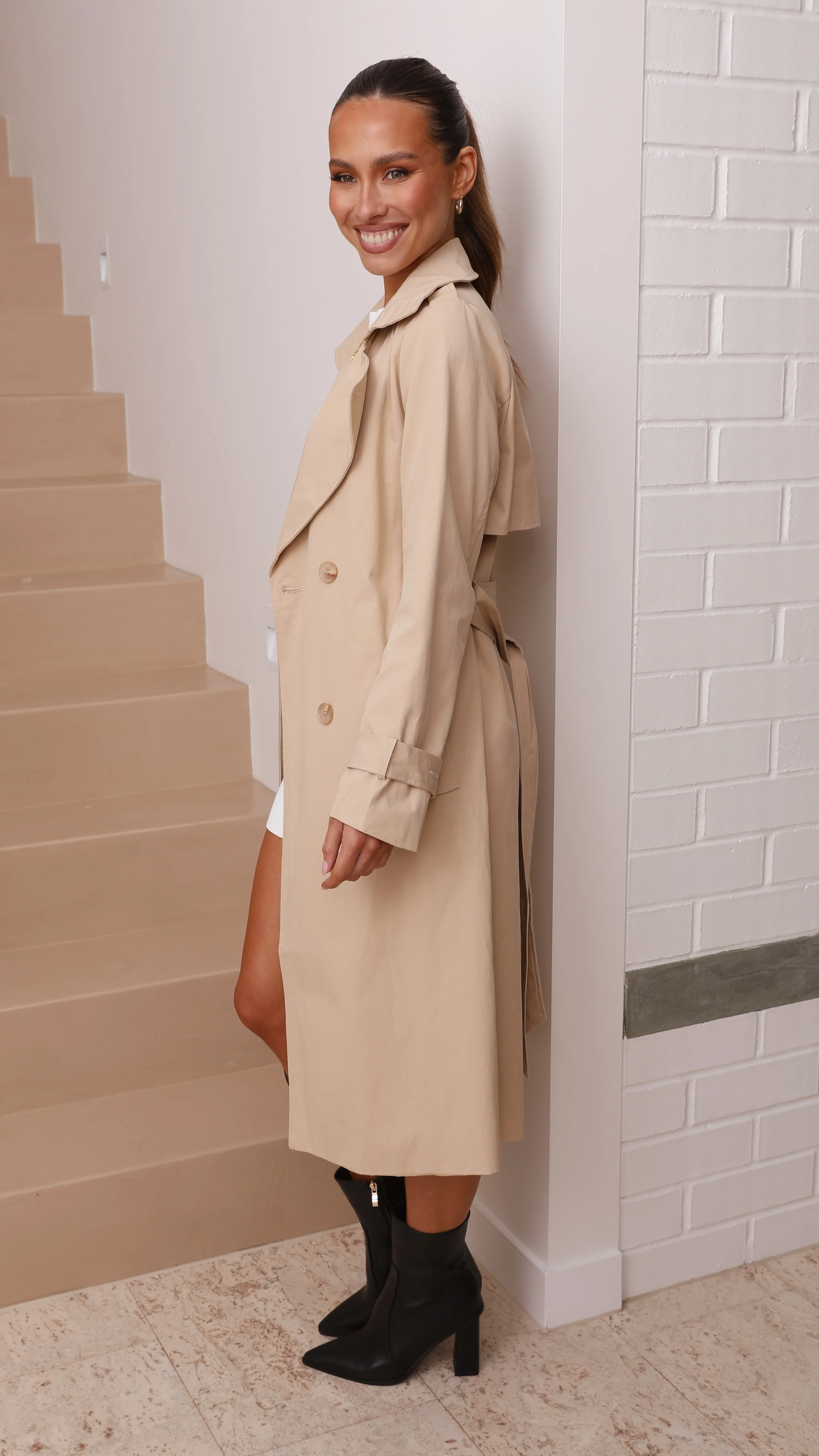 Byron Trench Coat - Camel
