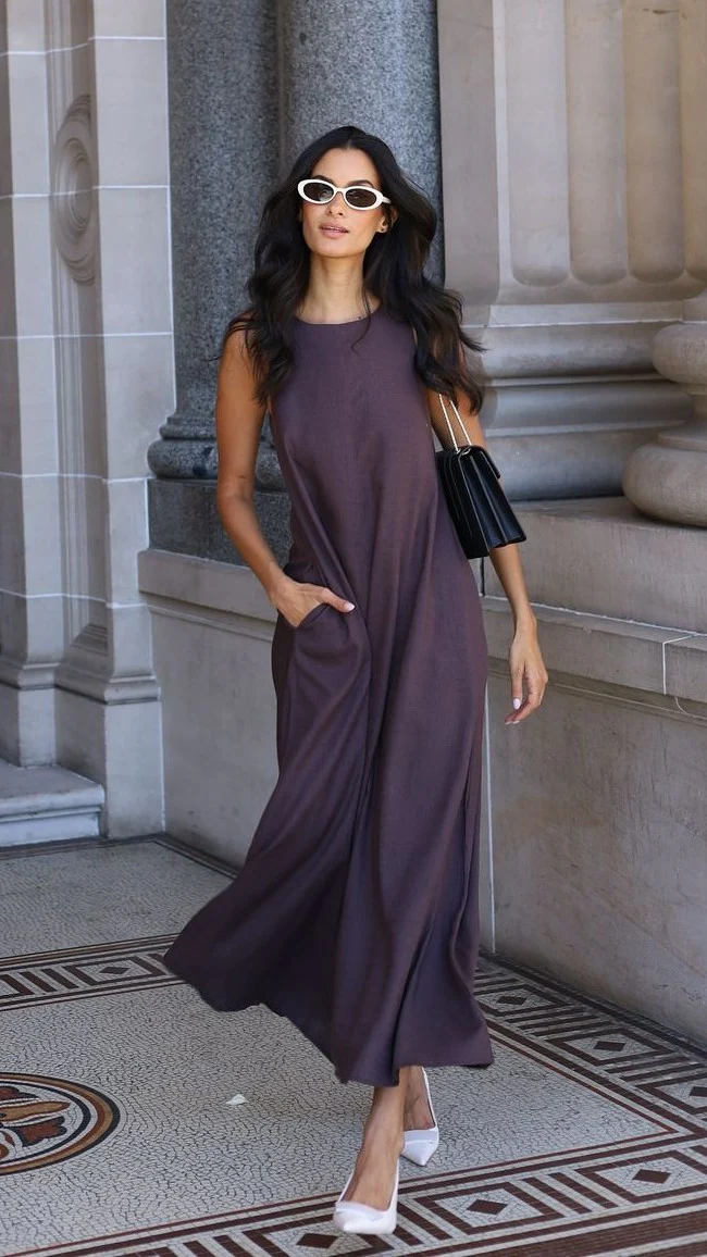 Darcy Maxi Dress - Chocolate