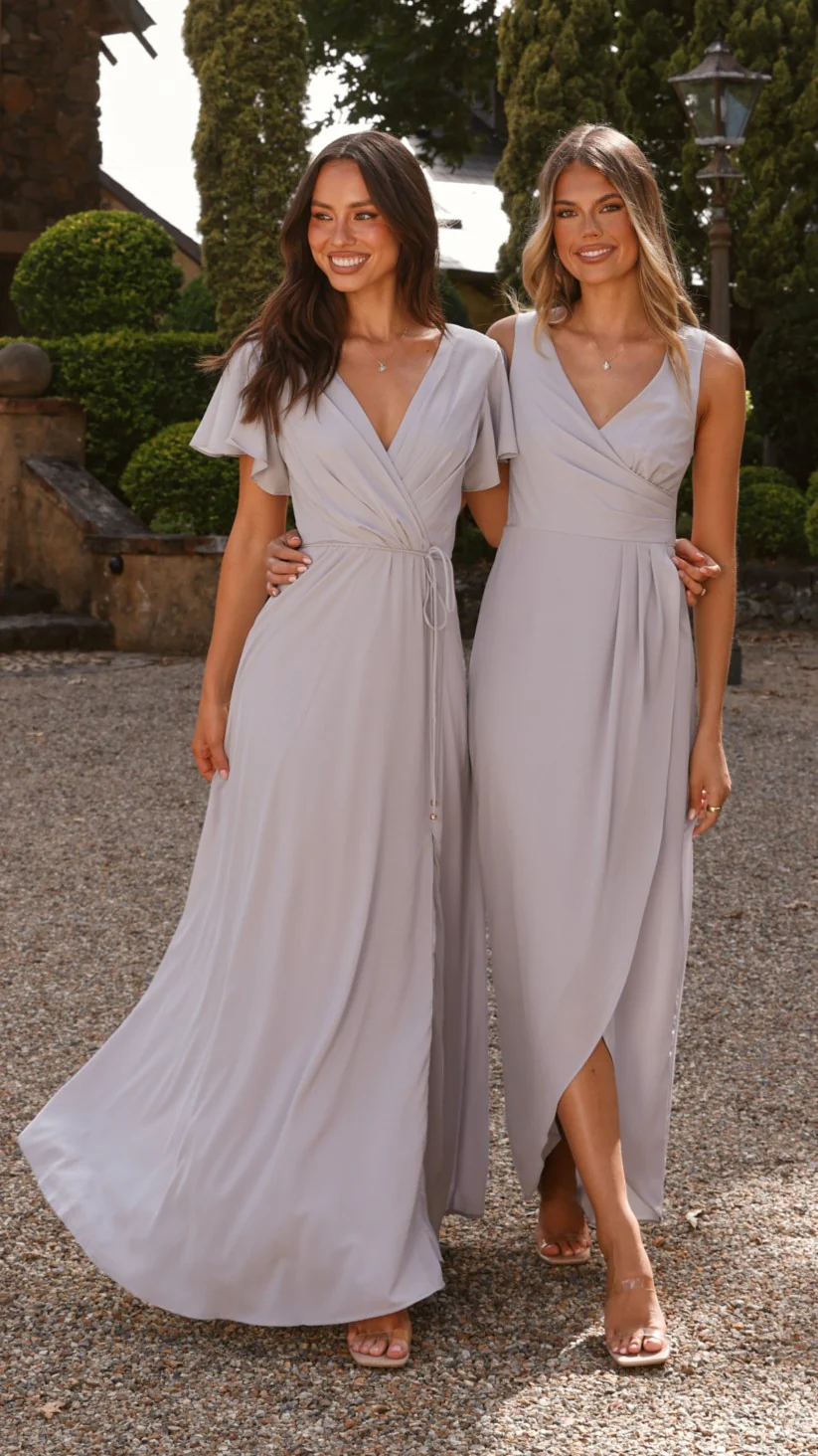 Charlize Maxi Dress - Silver