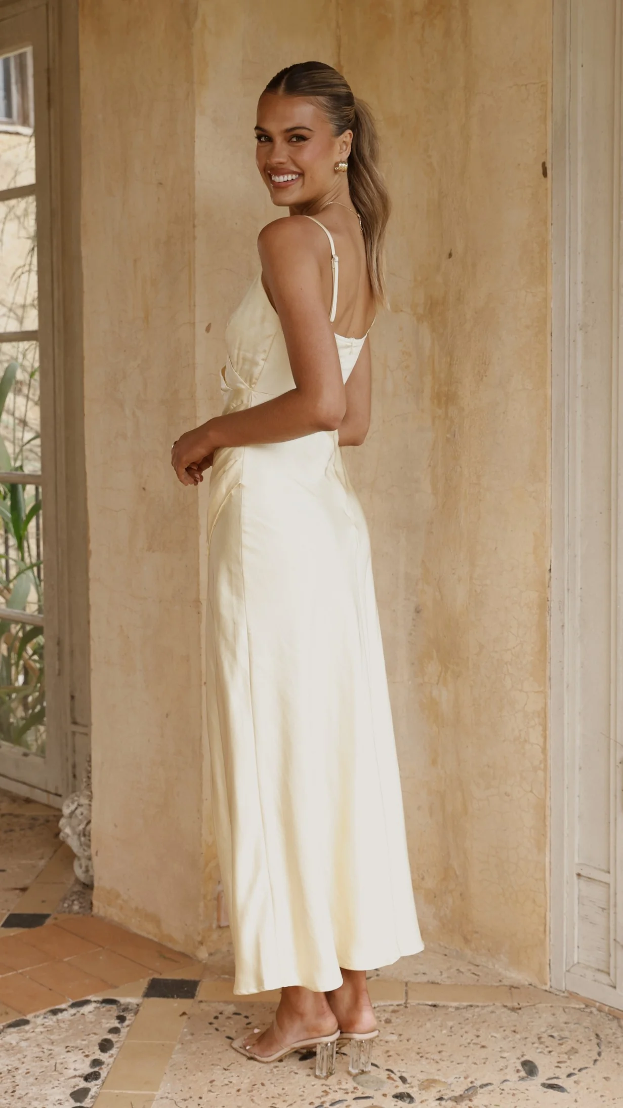 Elsa Midi Dress - Yellow