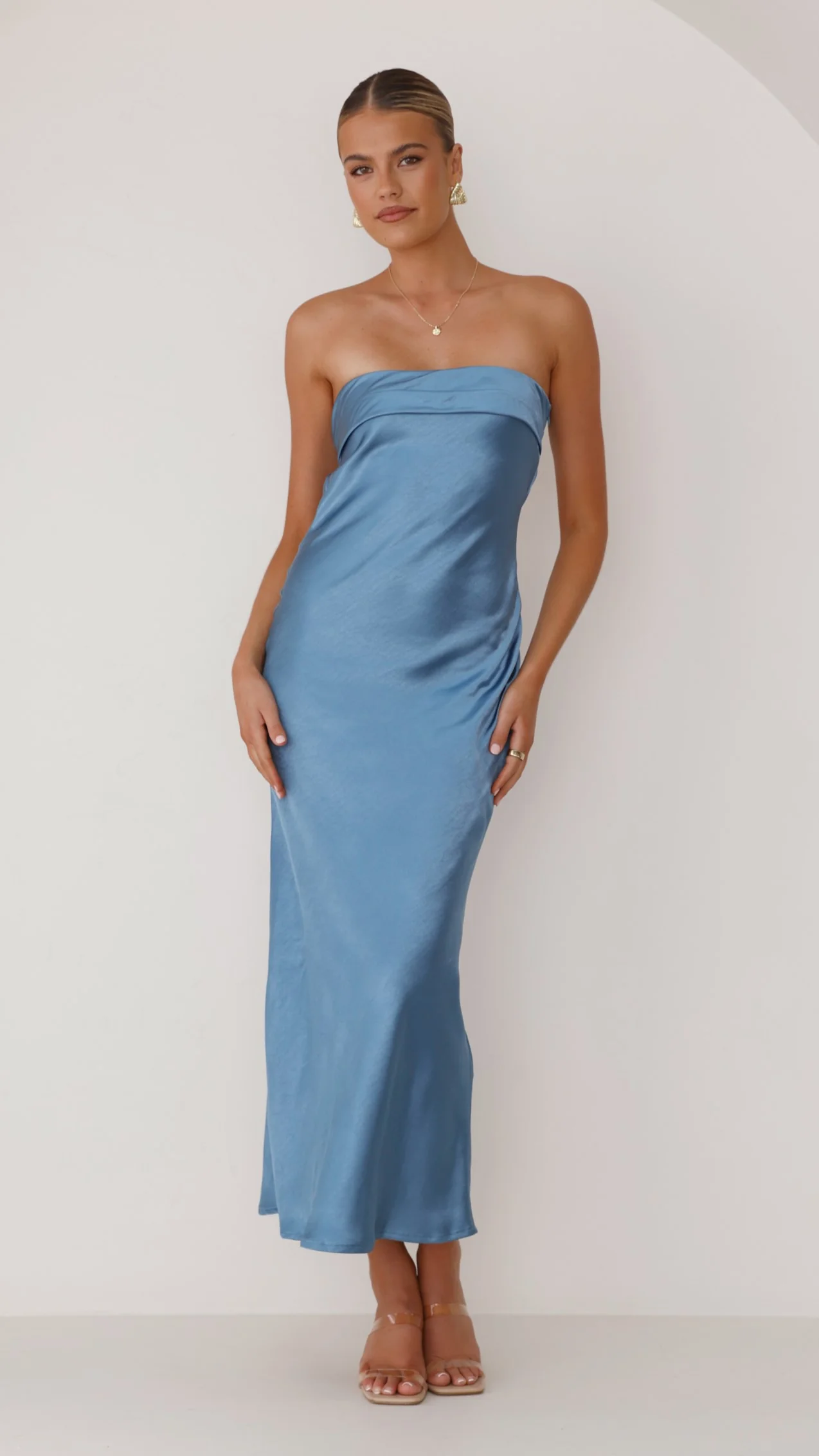 Gisele Maxi Dress - Steel Blue