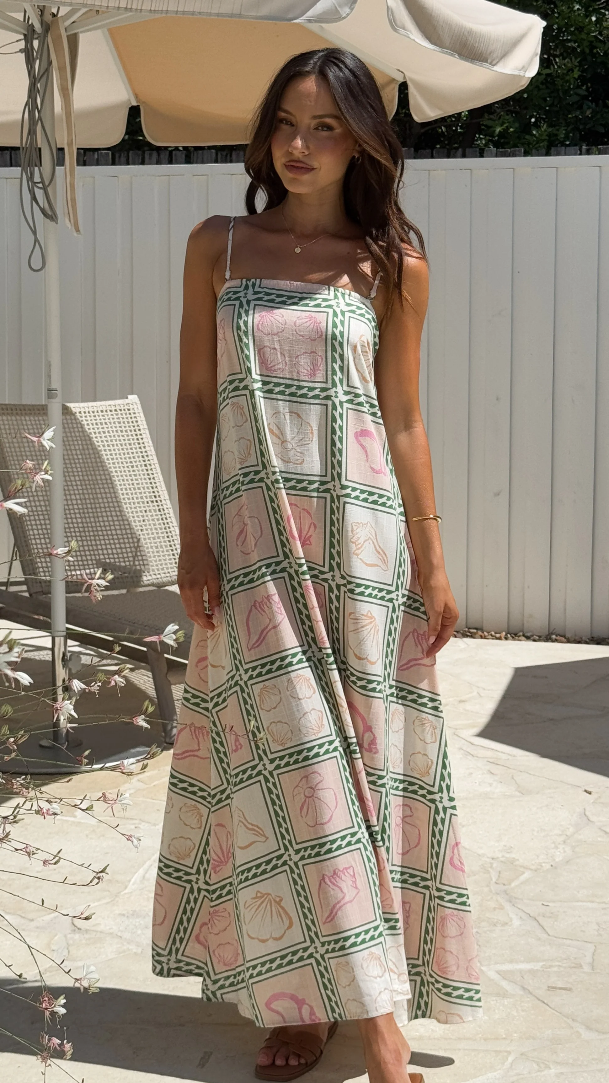 Kalida Maxi Dress - Coastal Print