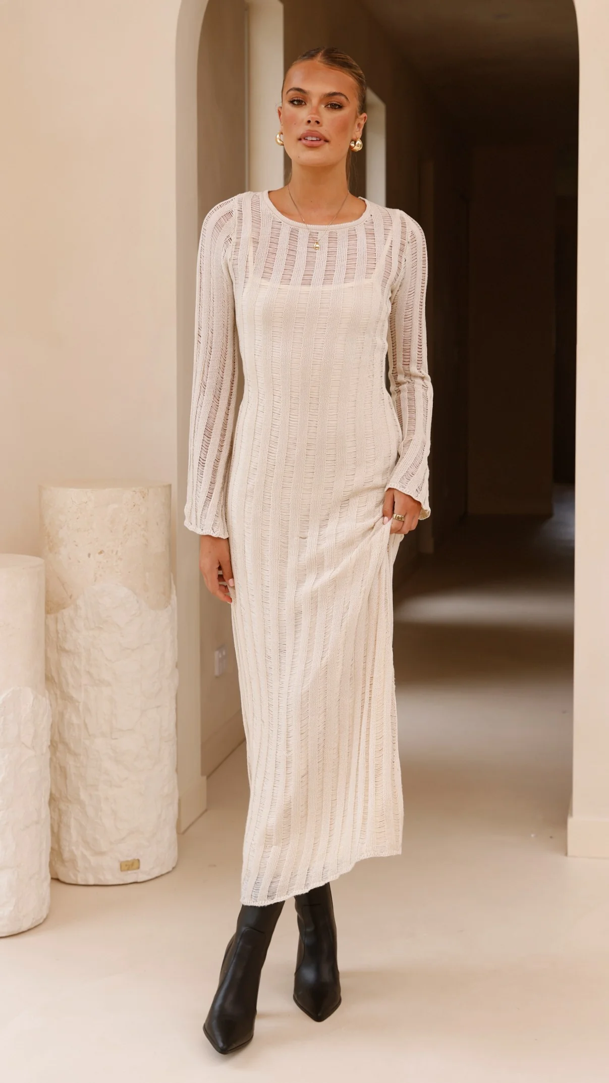 Allure Maxi Dress - Beige