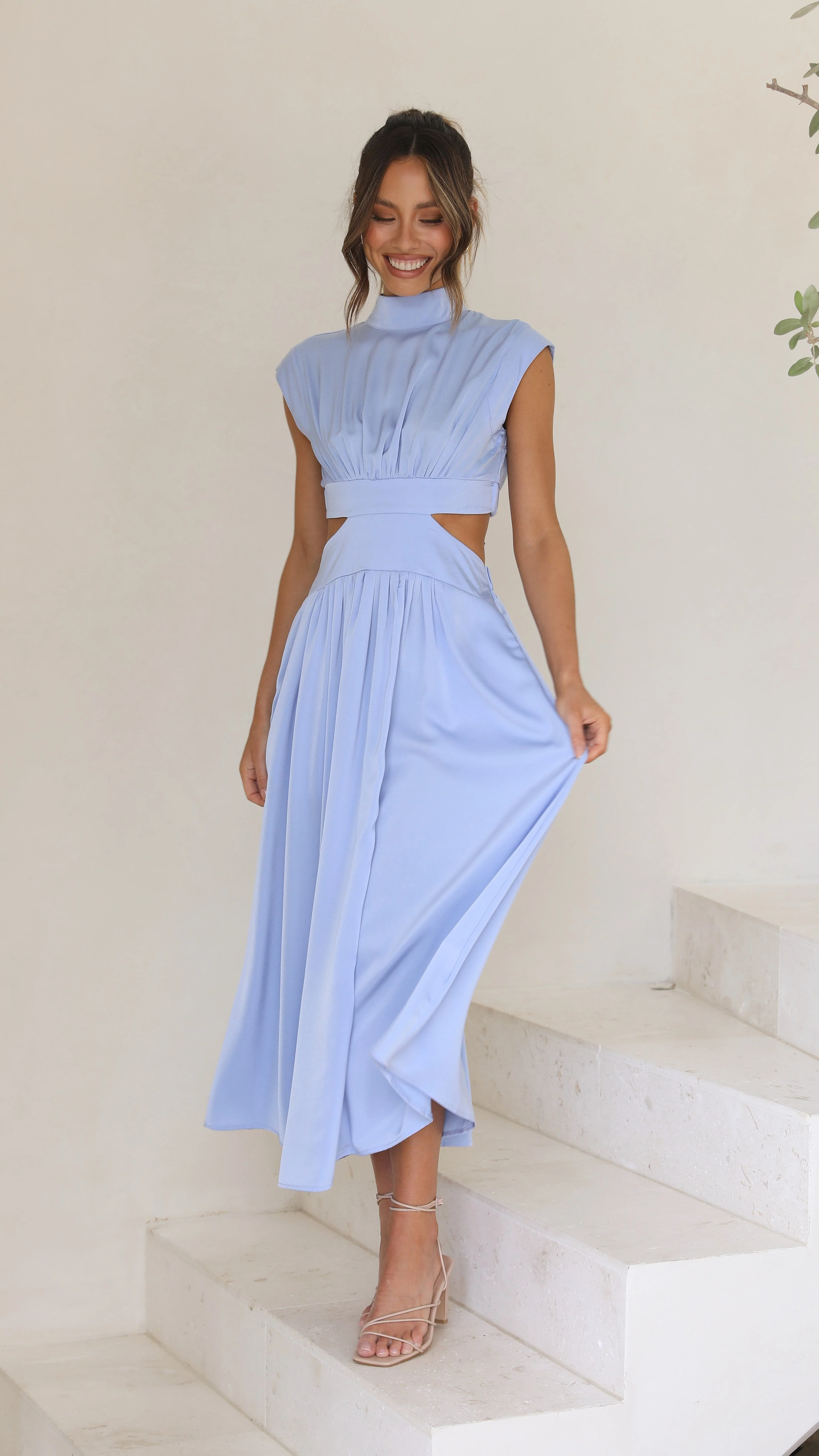 Cindie Midi Dress - Blue