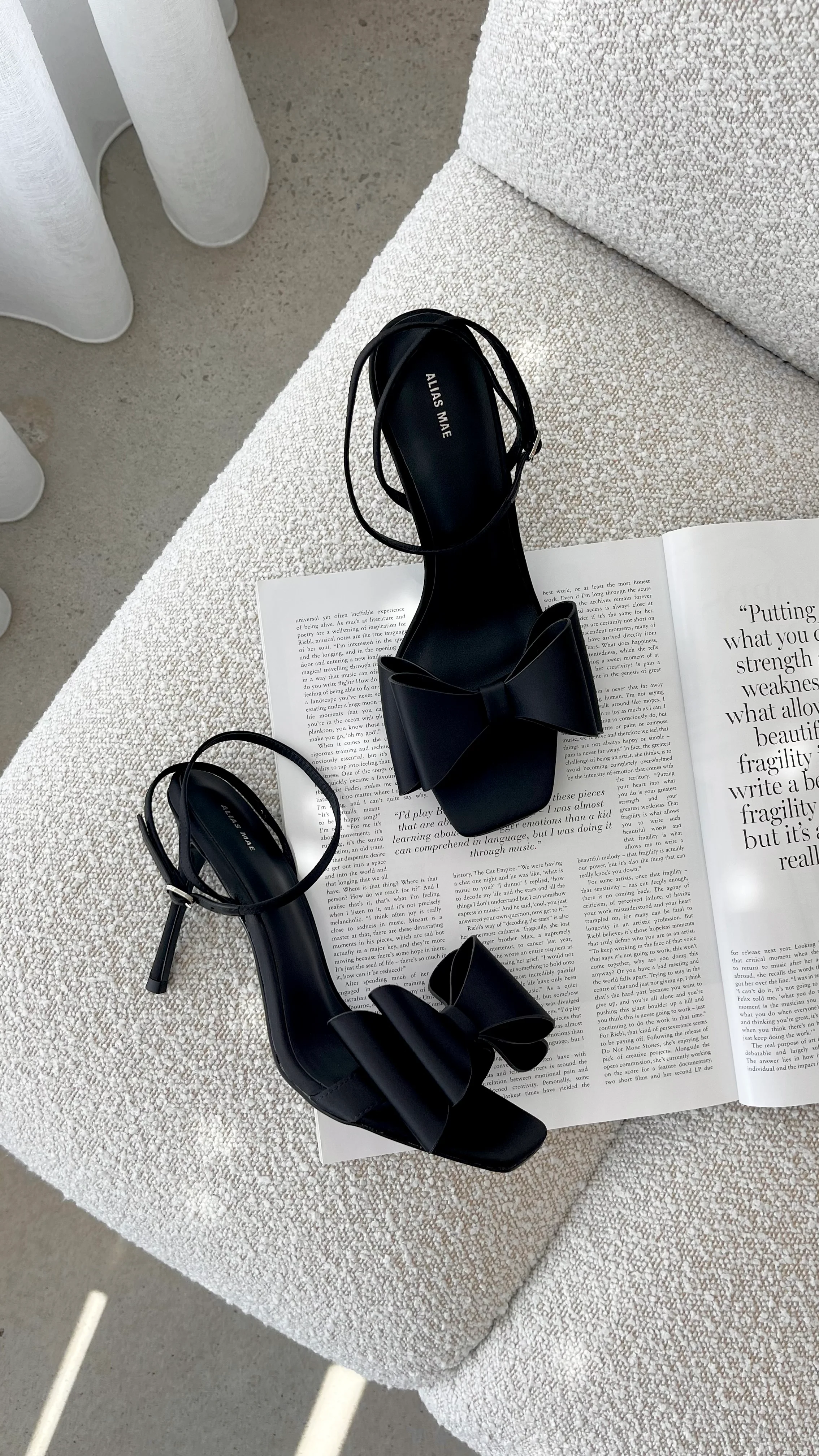 Gabby Heel - Black Satin